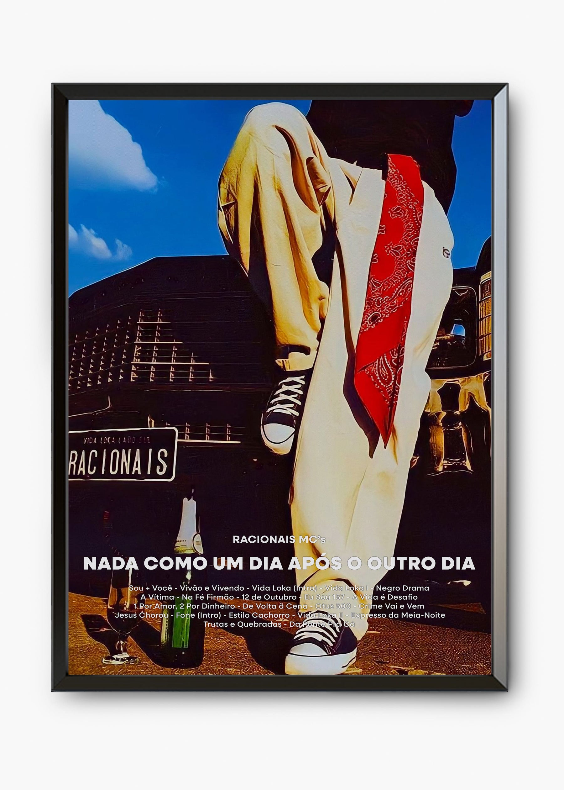 Quadro Racionais Mc`s - Nada como um Dia após o outro Dia Capa