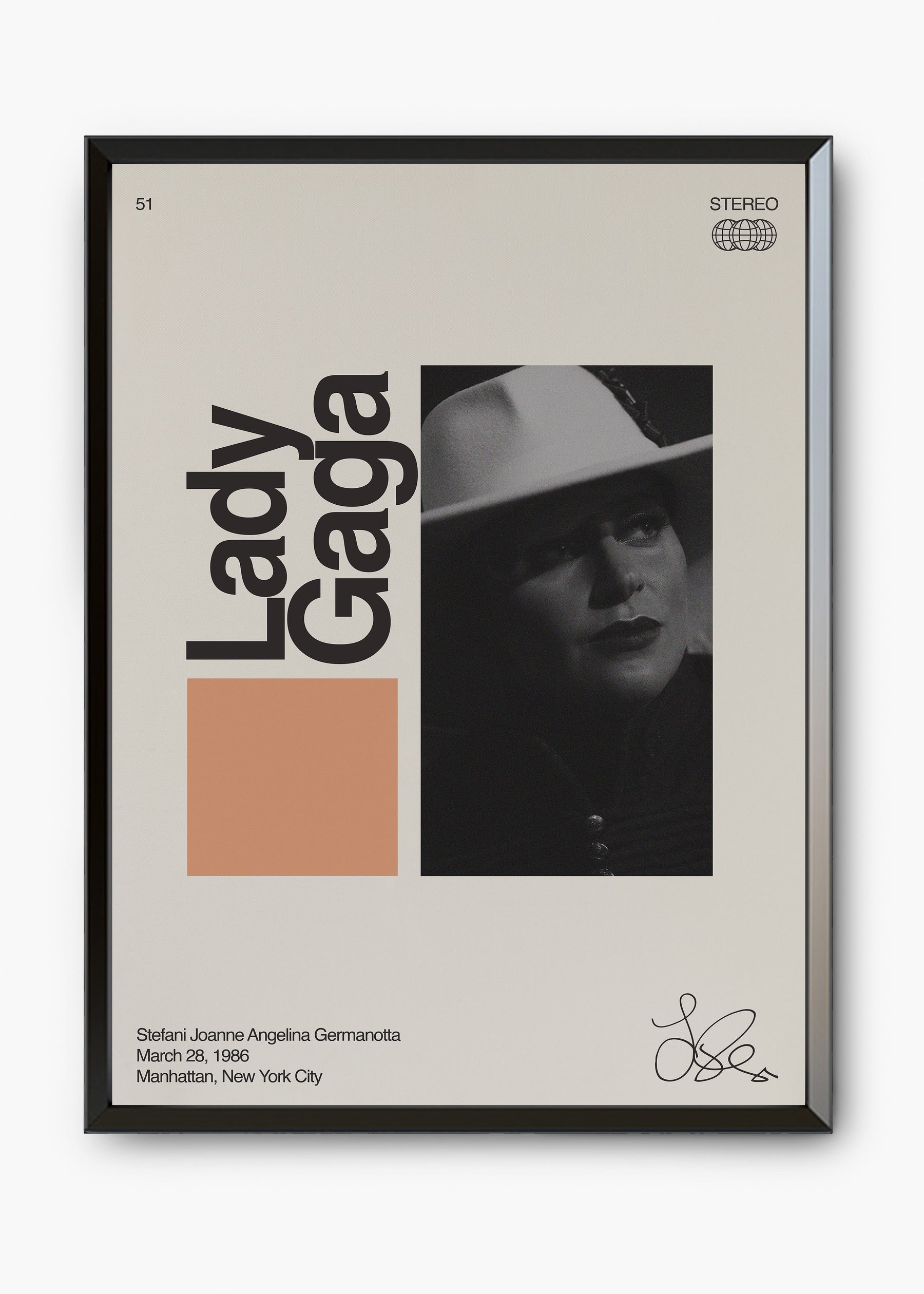 Quadro Signature Lady Gaga