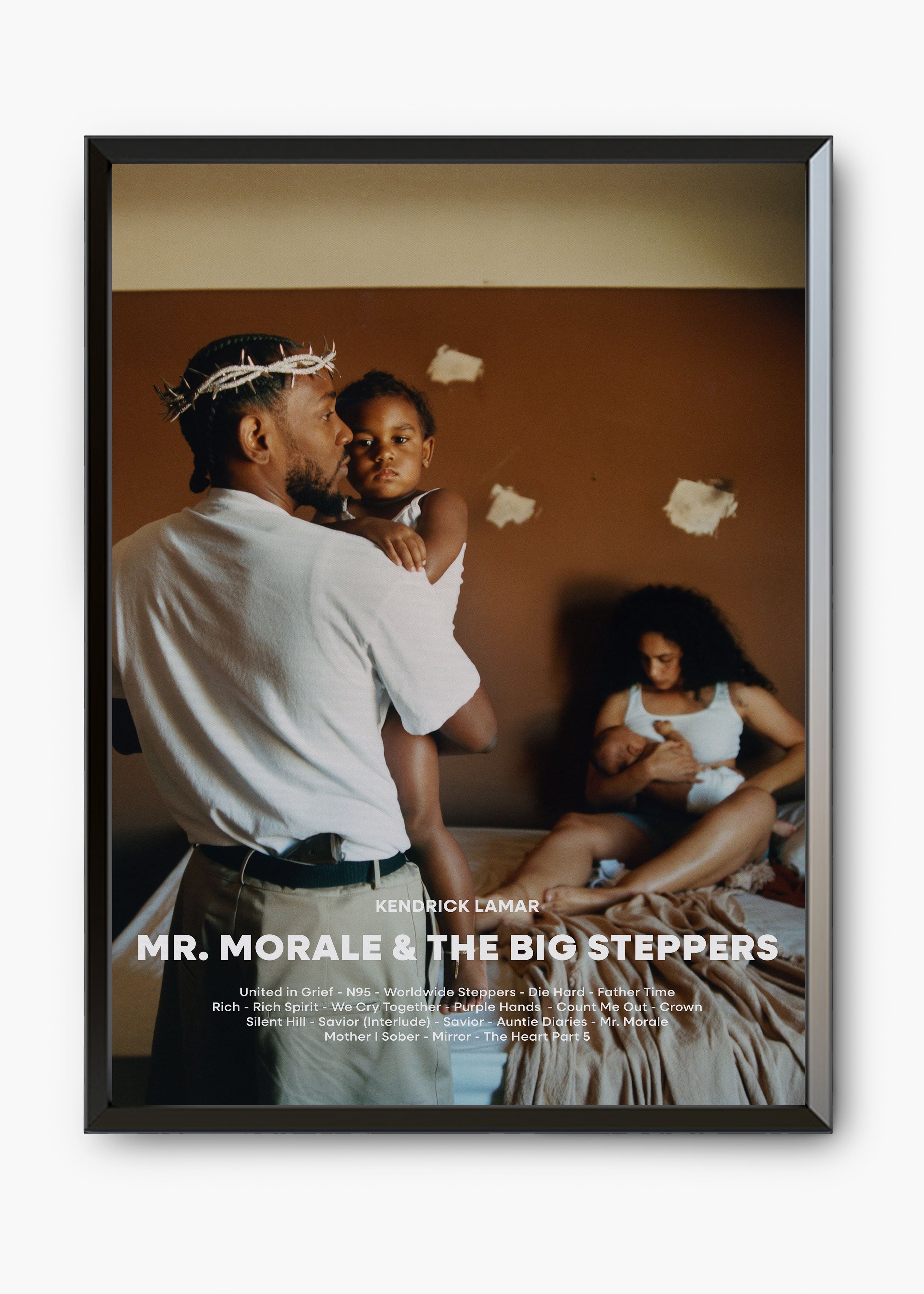 Quadro decorativo Kendrick Lamar Mr Morale The Big Steppers — arte de rap para parede | Cübe Quadros