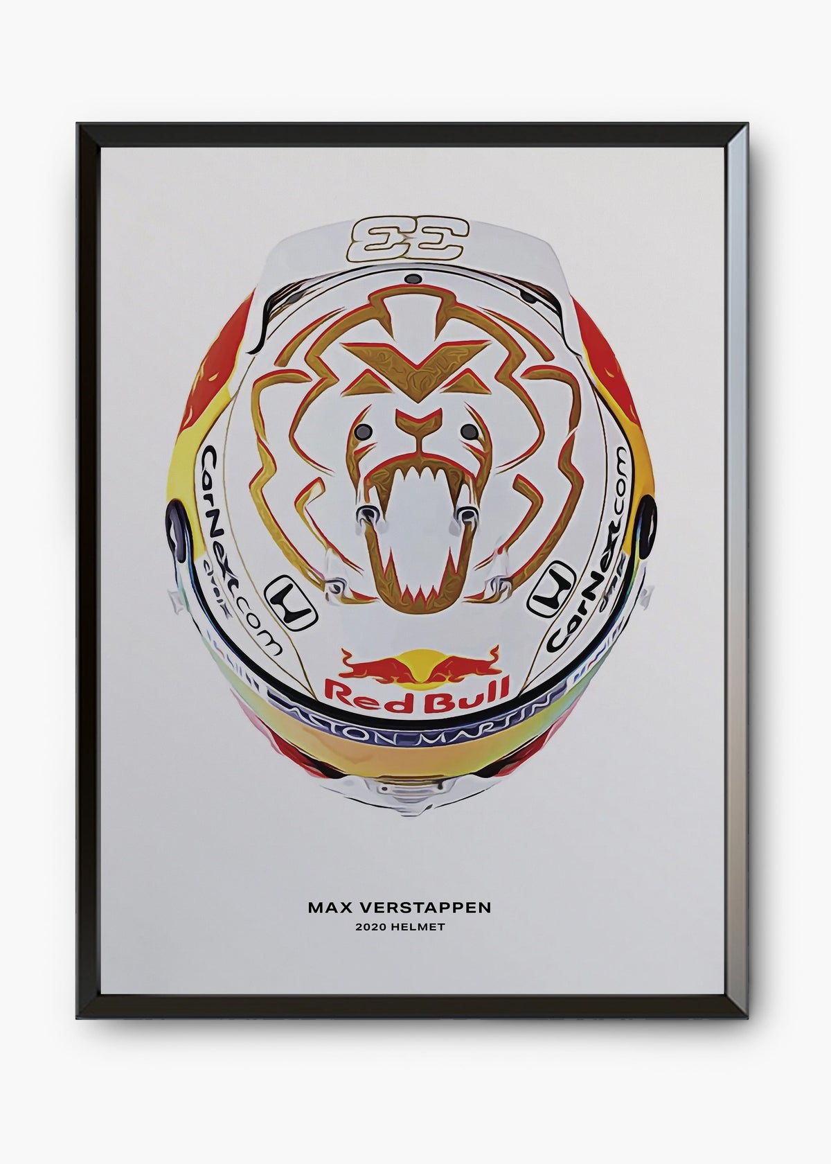 Quadro decorativo Max Verstappen 2020 — arte de automobilismo para parede | Cübe Quadros