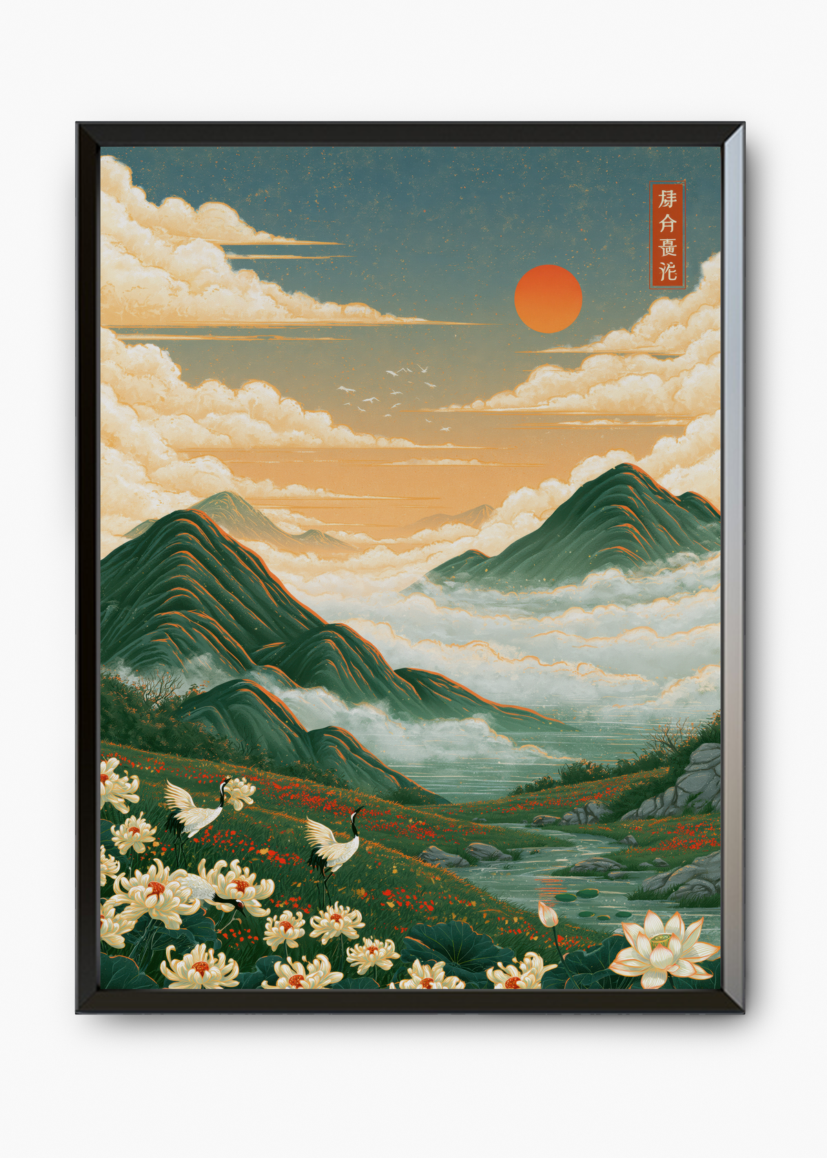Quadro Japonês Crane Valley - 7