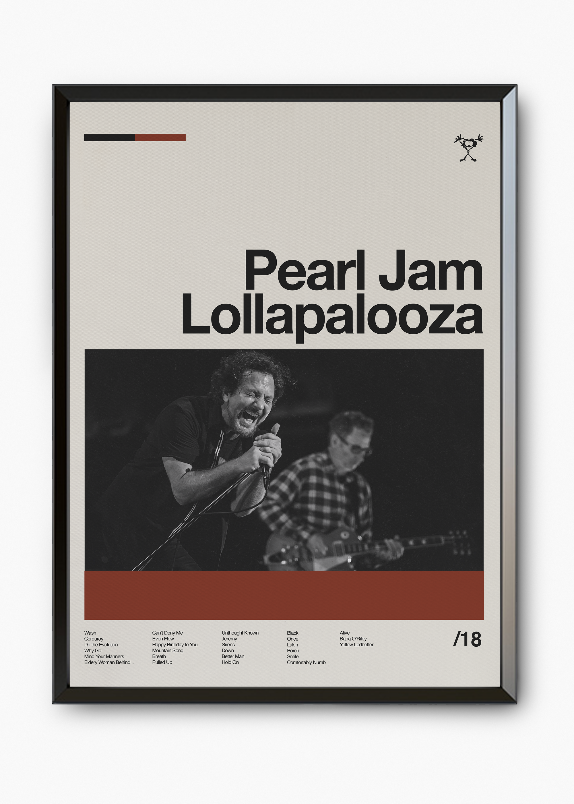 Quadro Pearl Jam Lollapalooza 2018 - 7