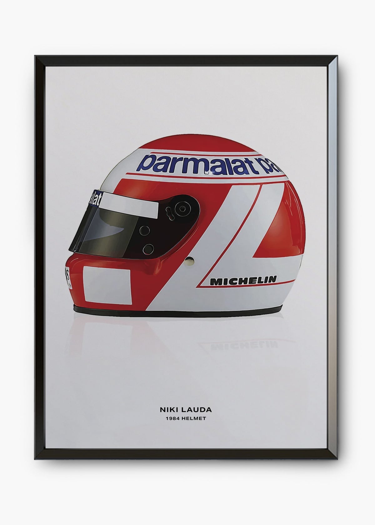 Quadro decorativo Niki Lauda 1984 — arte de automobilismo para parede | Cübe Quadros