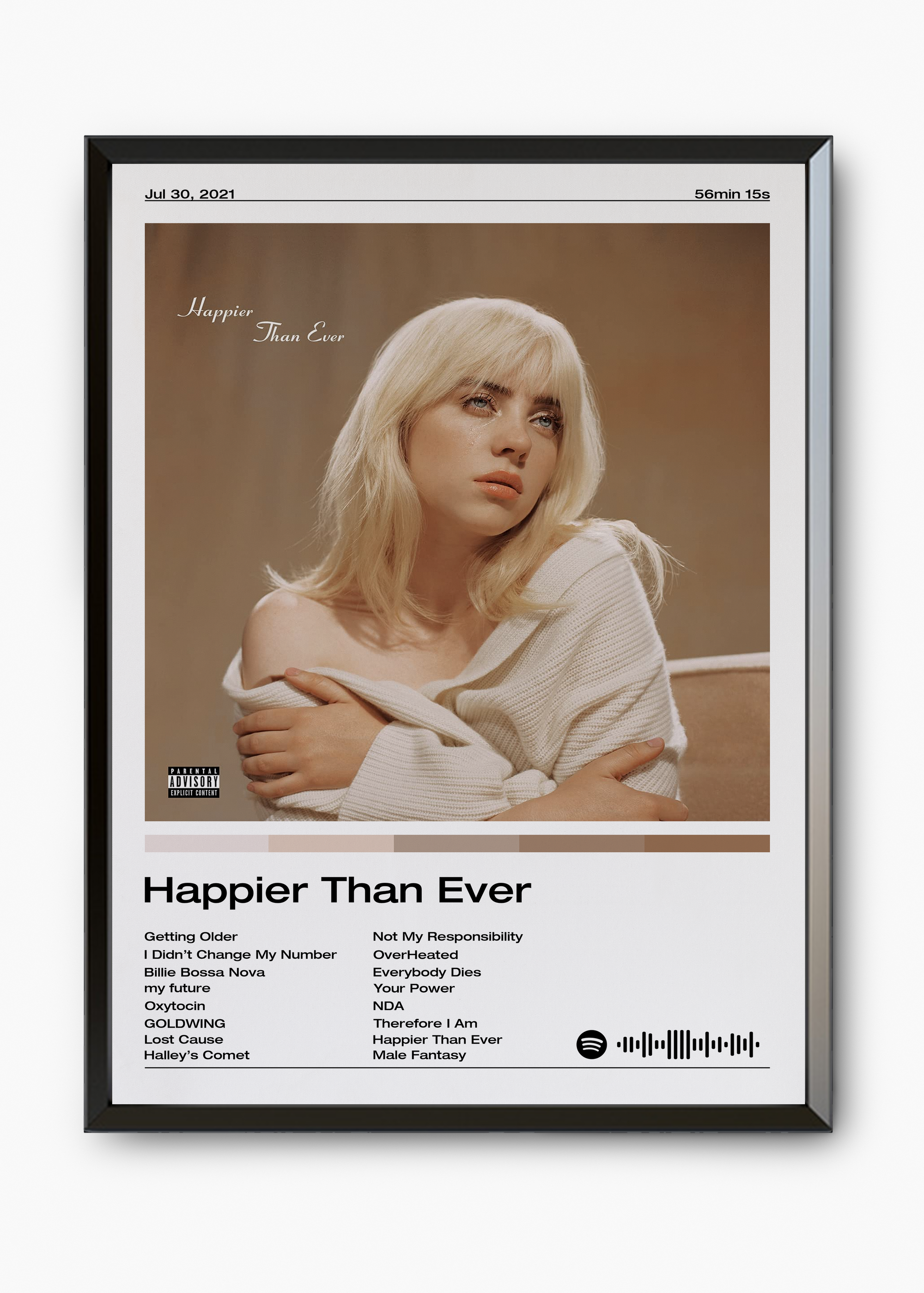Quadro Billie Eilish Happier Than Ever - 7