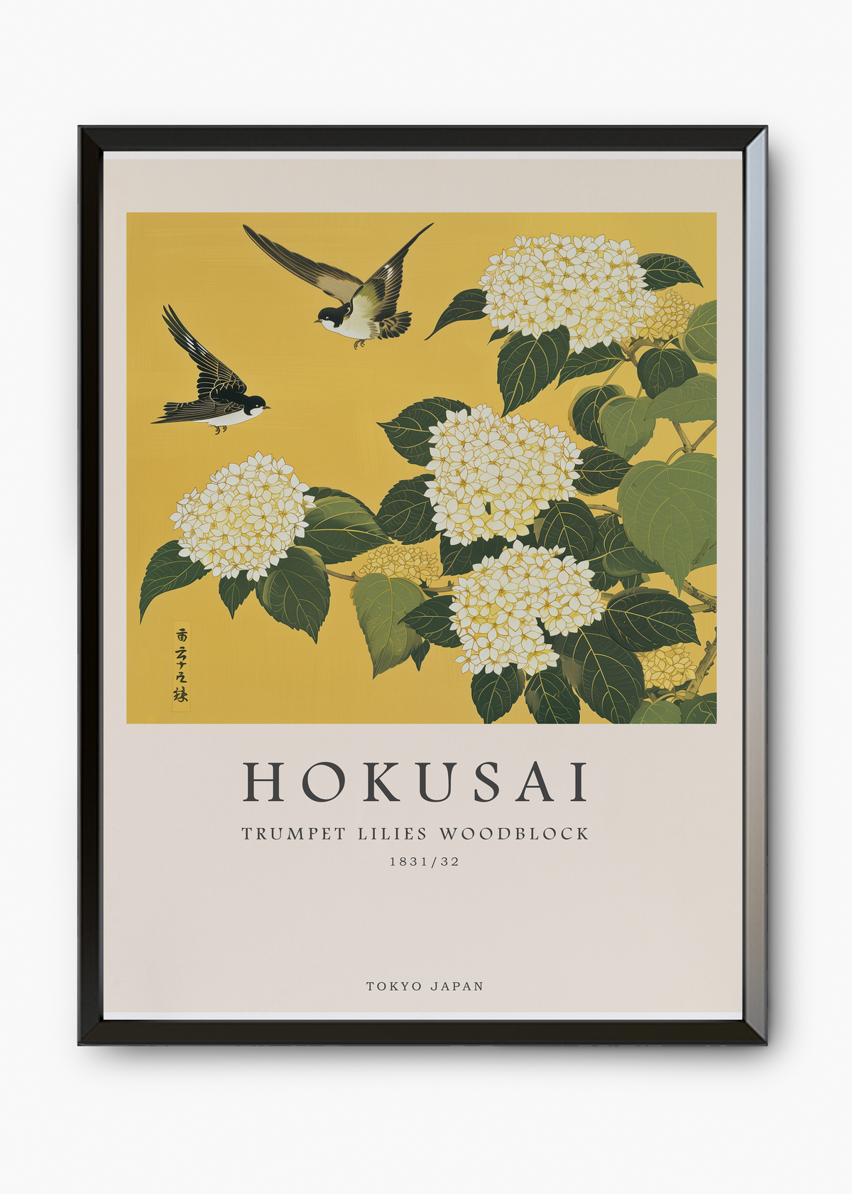 Quadro Japones Hokusai Lilies - 7