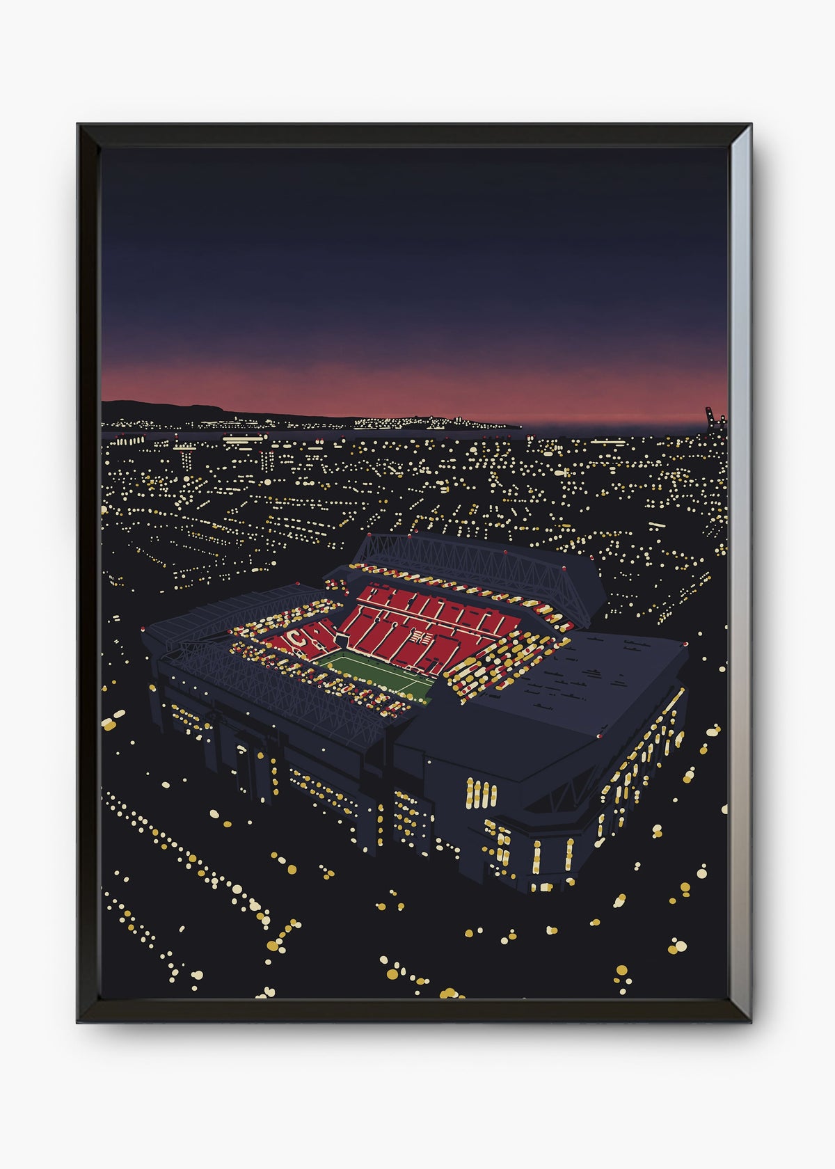 Quadro decorativo Liverpool Anfield — arte de futebol para parede | Cübe Quadros
