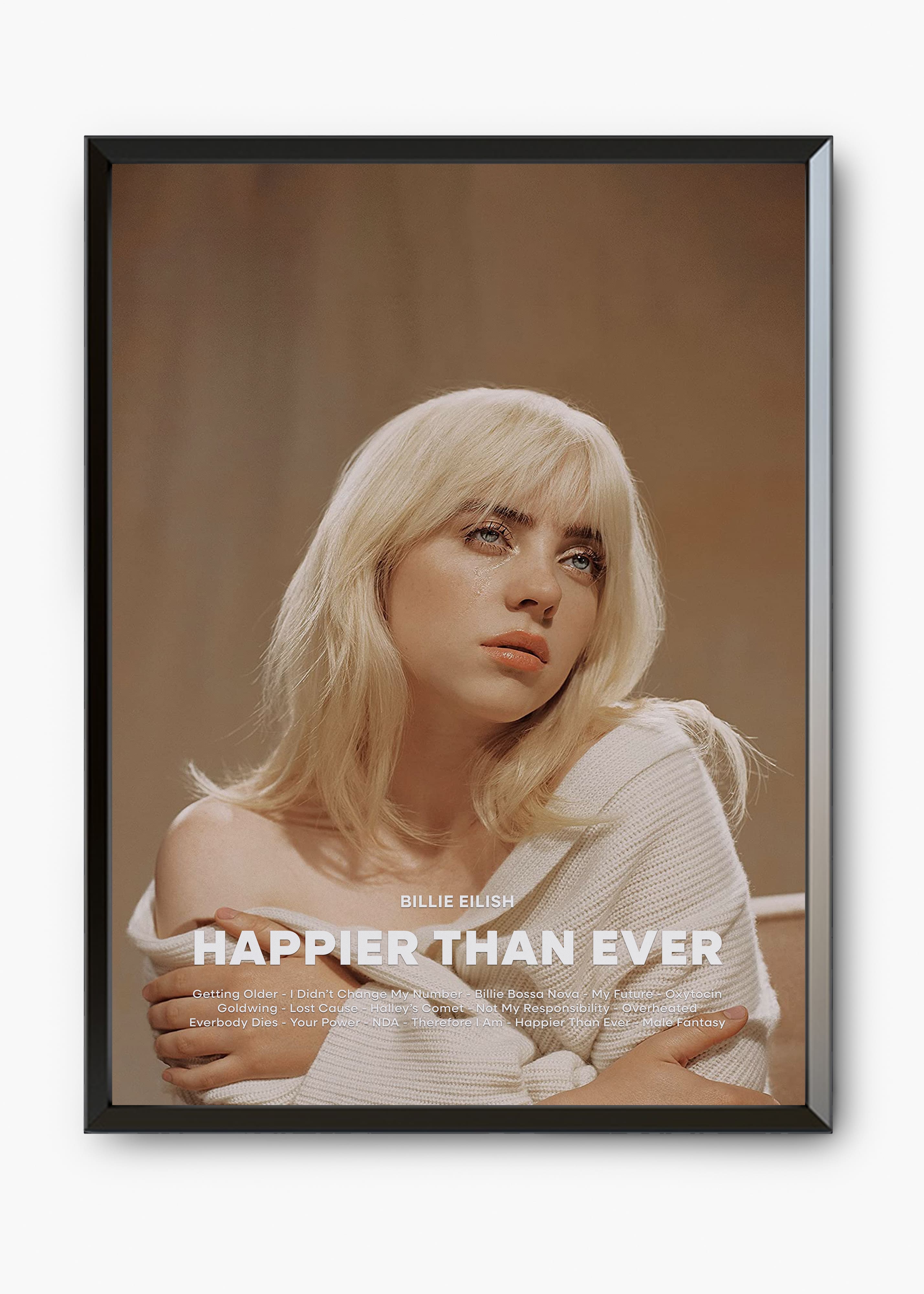 Quadro Billie Eilish Happier Than Ever Capa