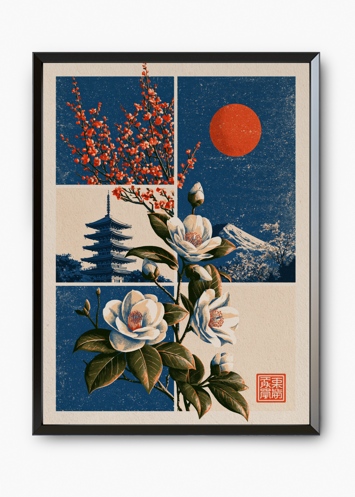 Quadro Japonês Blossom Collage - 7