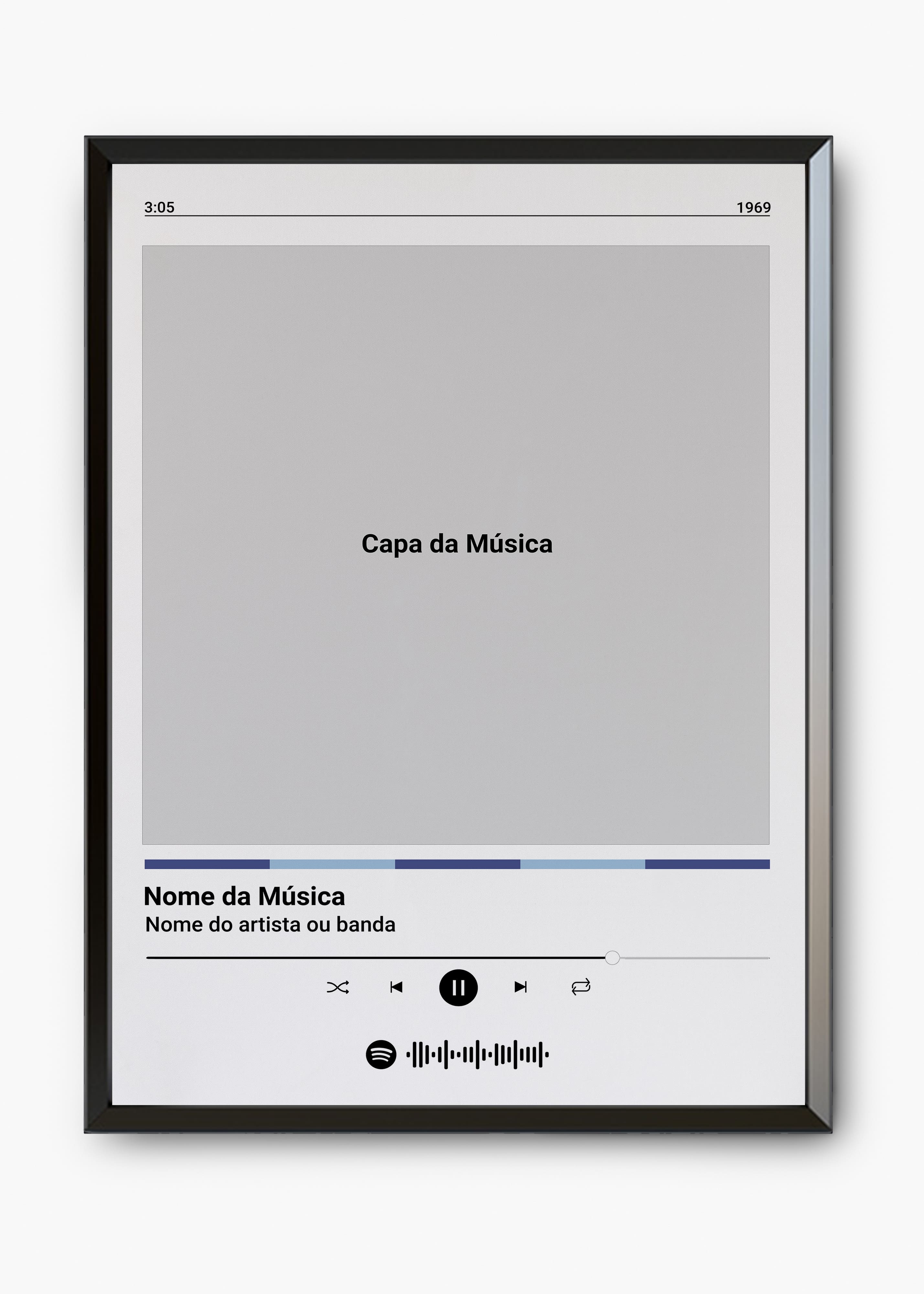 Quadro Spotify Personalizável - Música