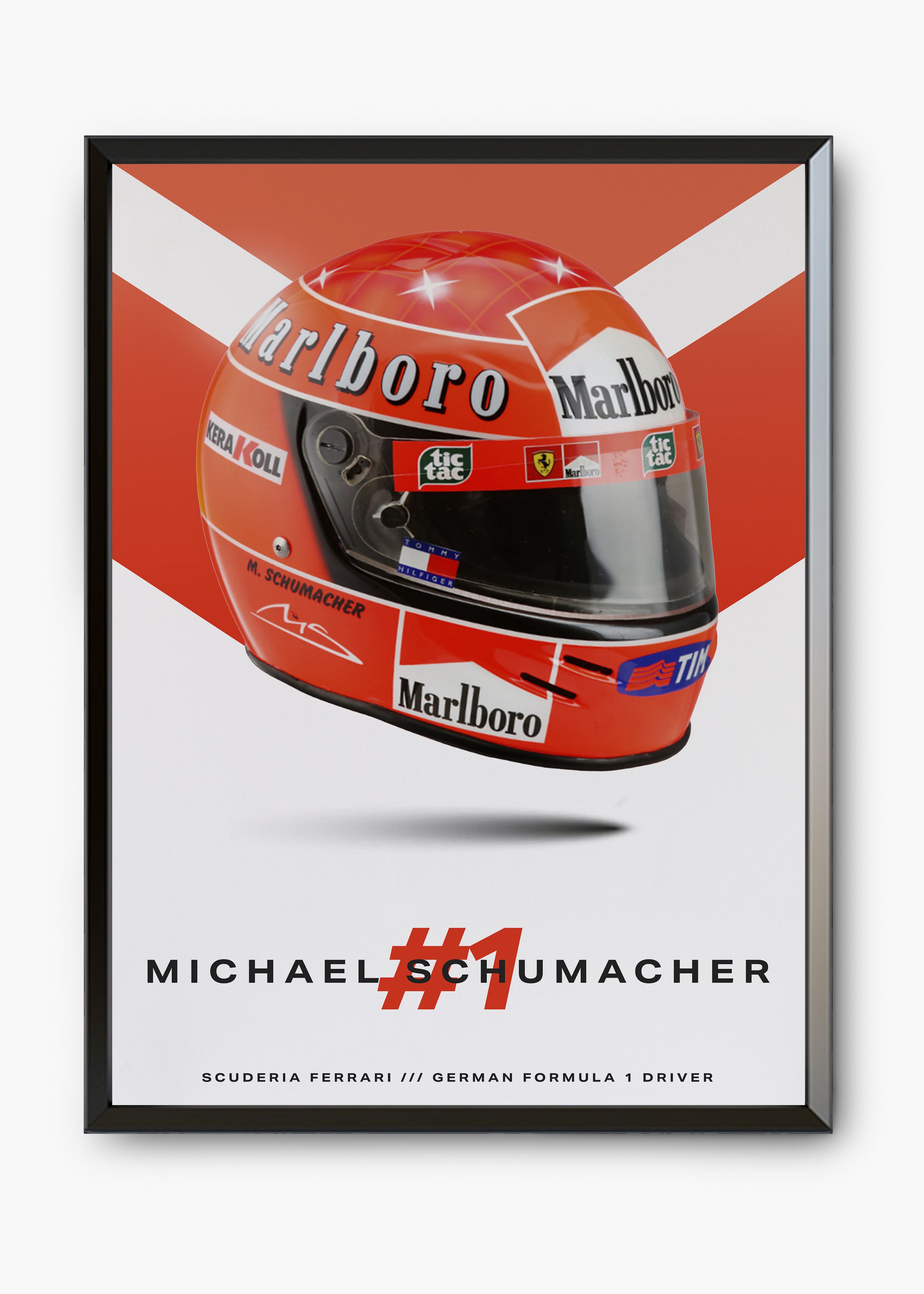 Quadro decorativo Michael Schumacher #1 — arte de automobilismo para parede | Cübe Quadros
