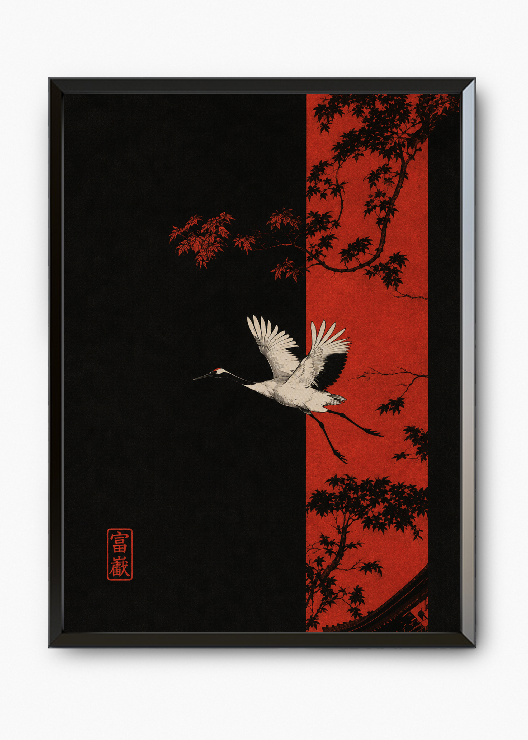 Quadro Japonês Momiji Tsuru - 7