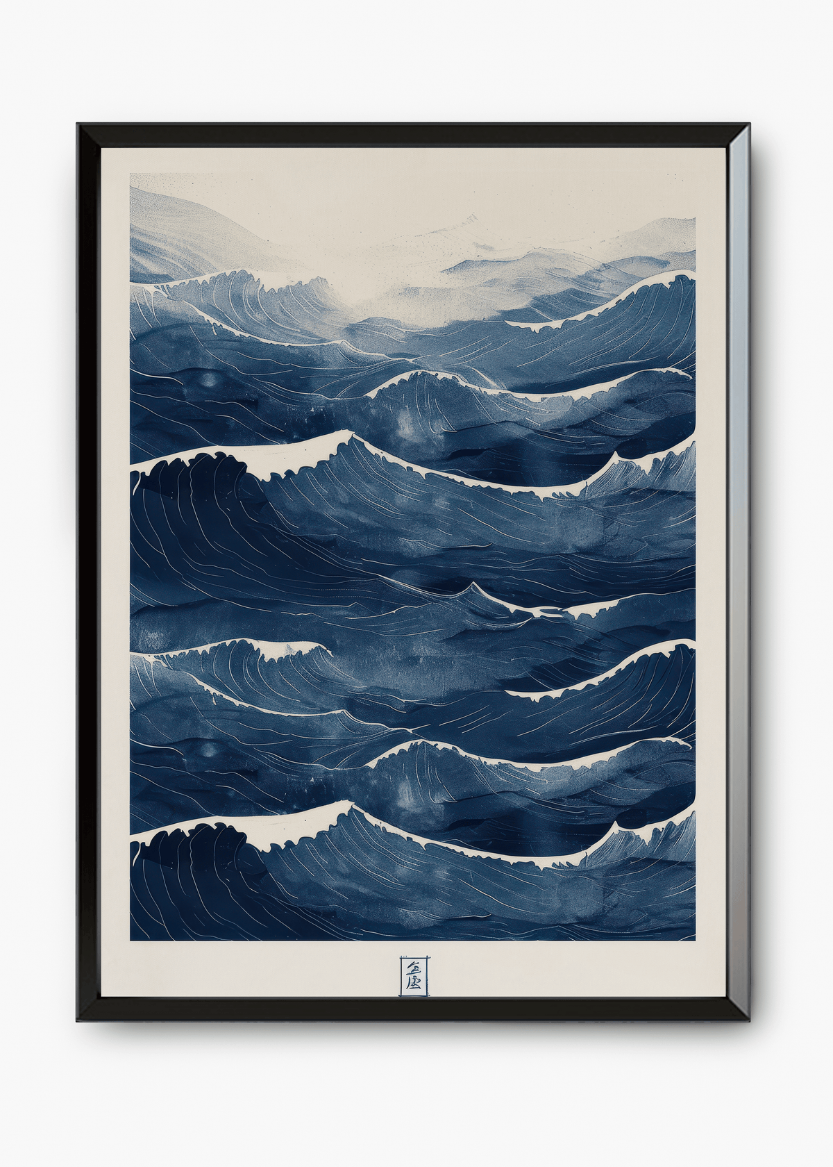 Quadro Japonês The Blue Waves