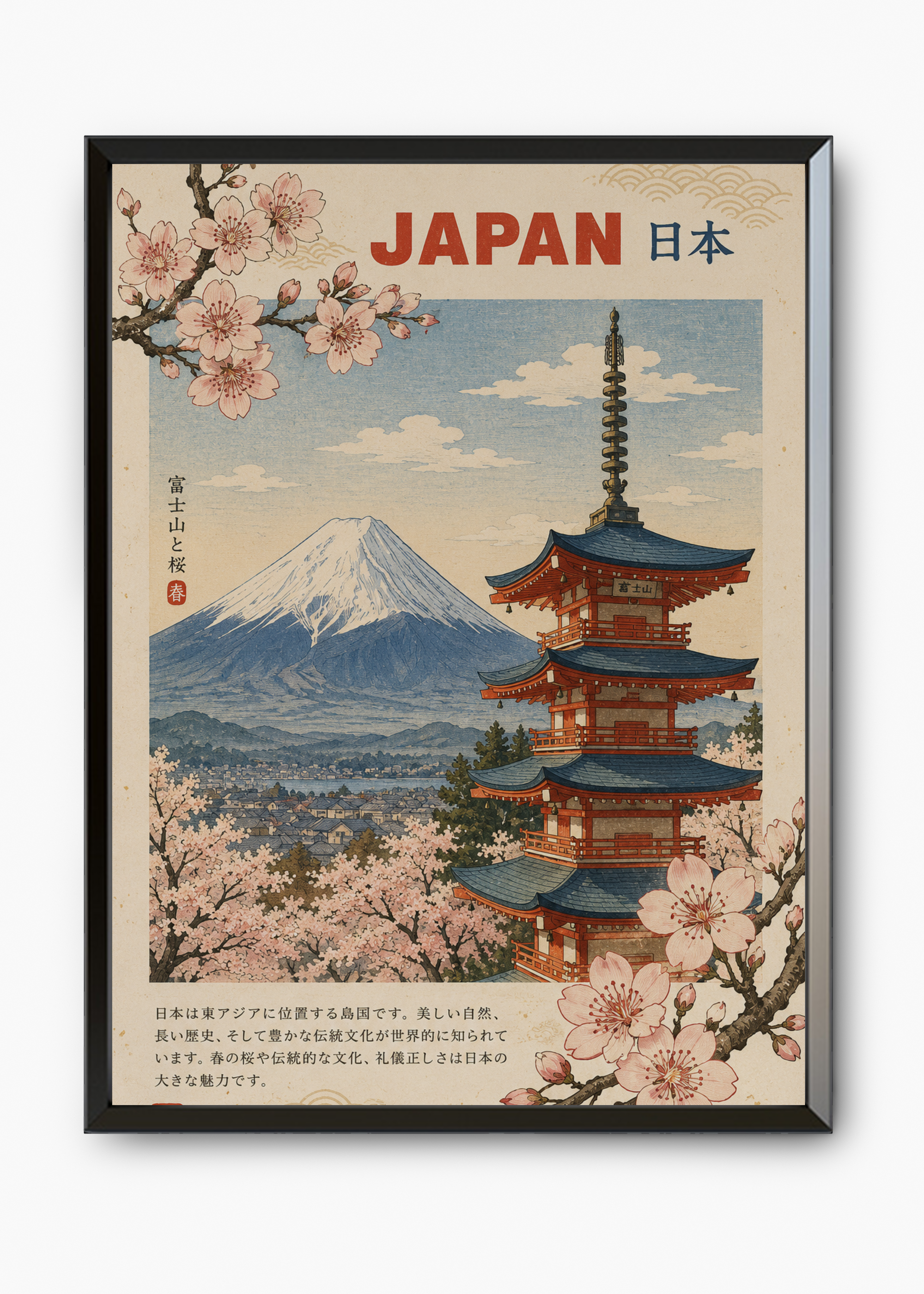 Quadro Japonês Nippon Pagoda - 7