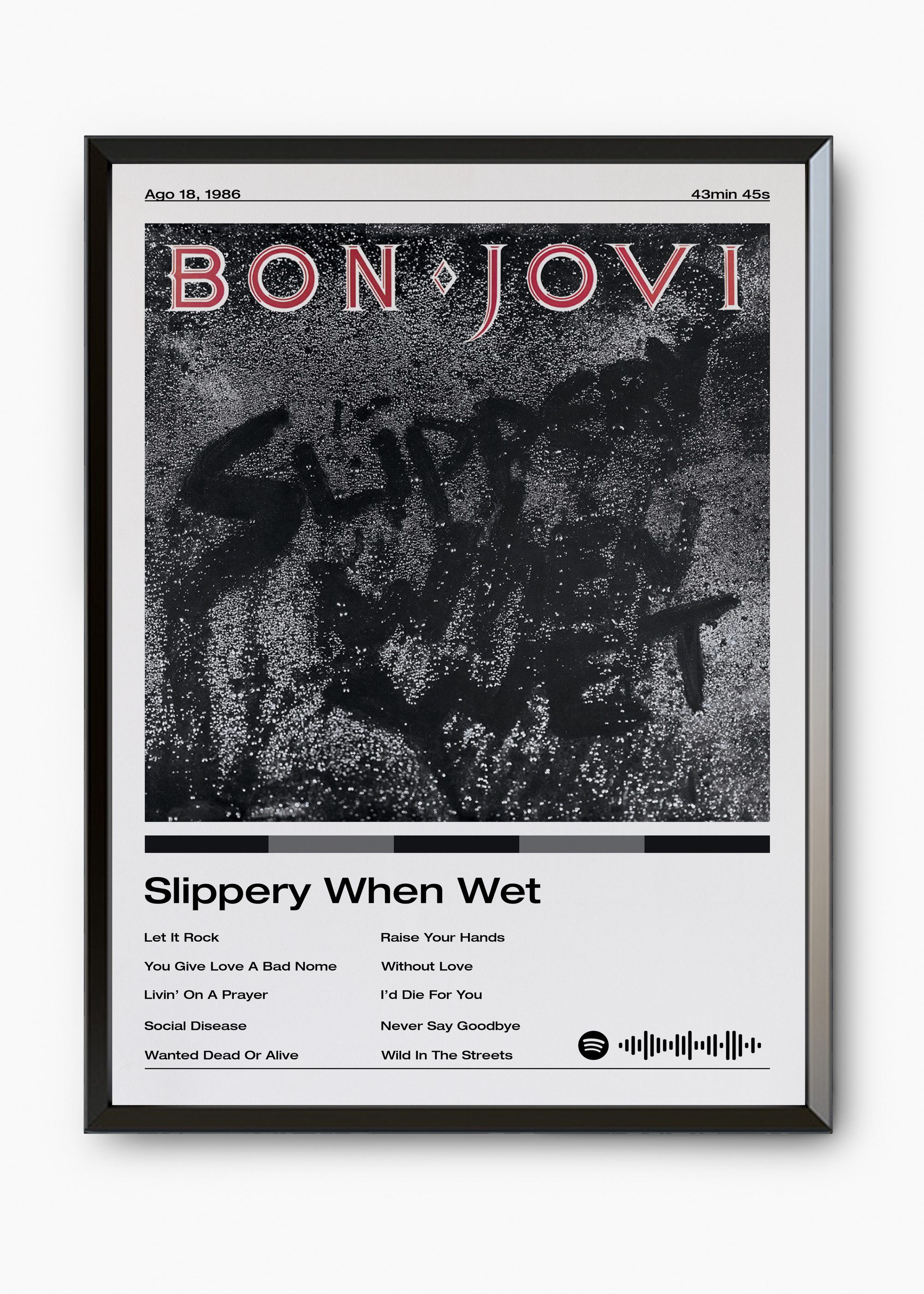 Quadro Bon Jovi Slippery When Wet - 7