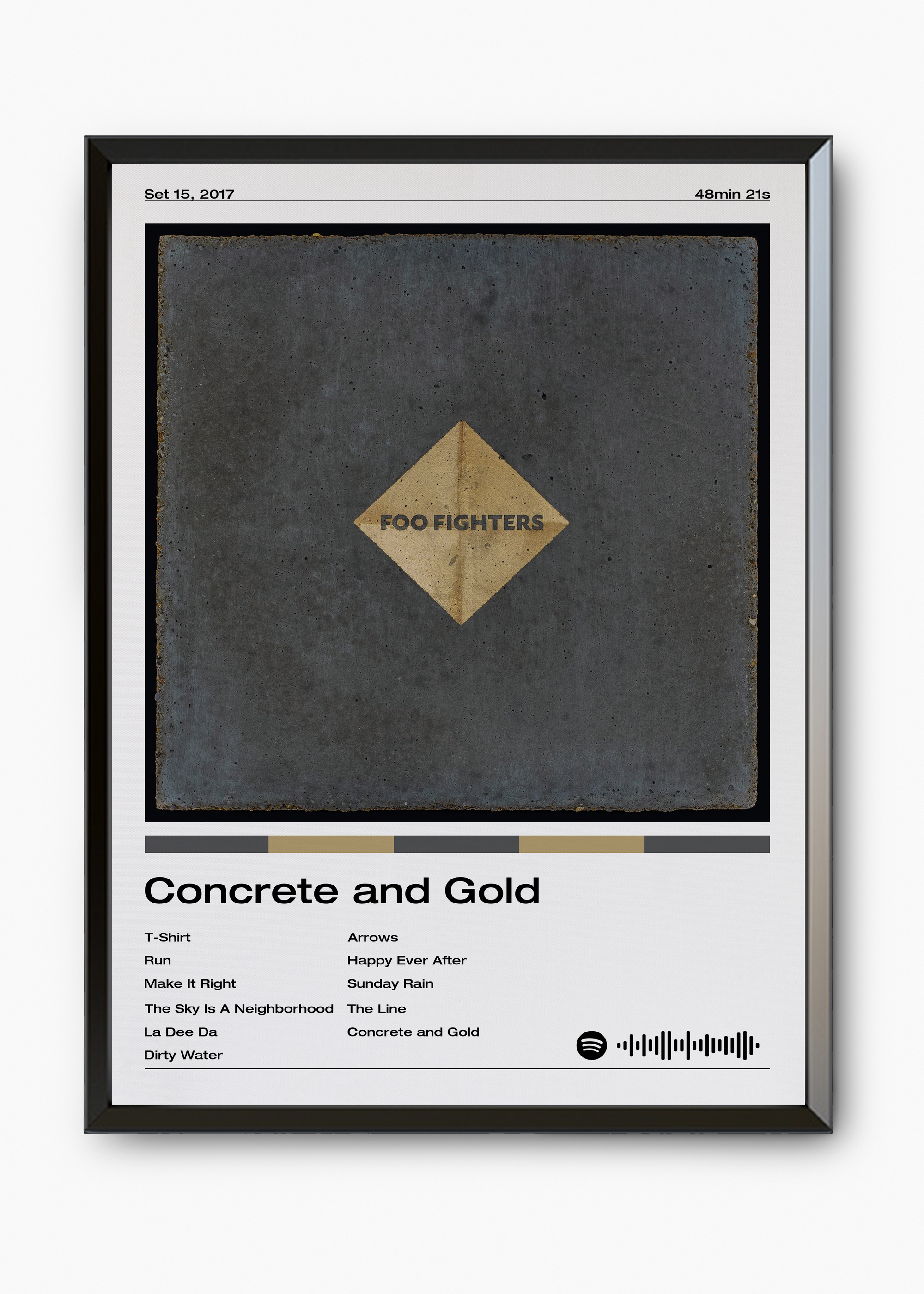 Quadro Foo Fighters Concrete and Gold - 7