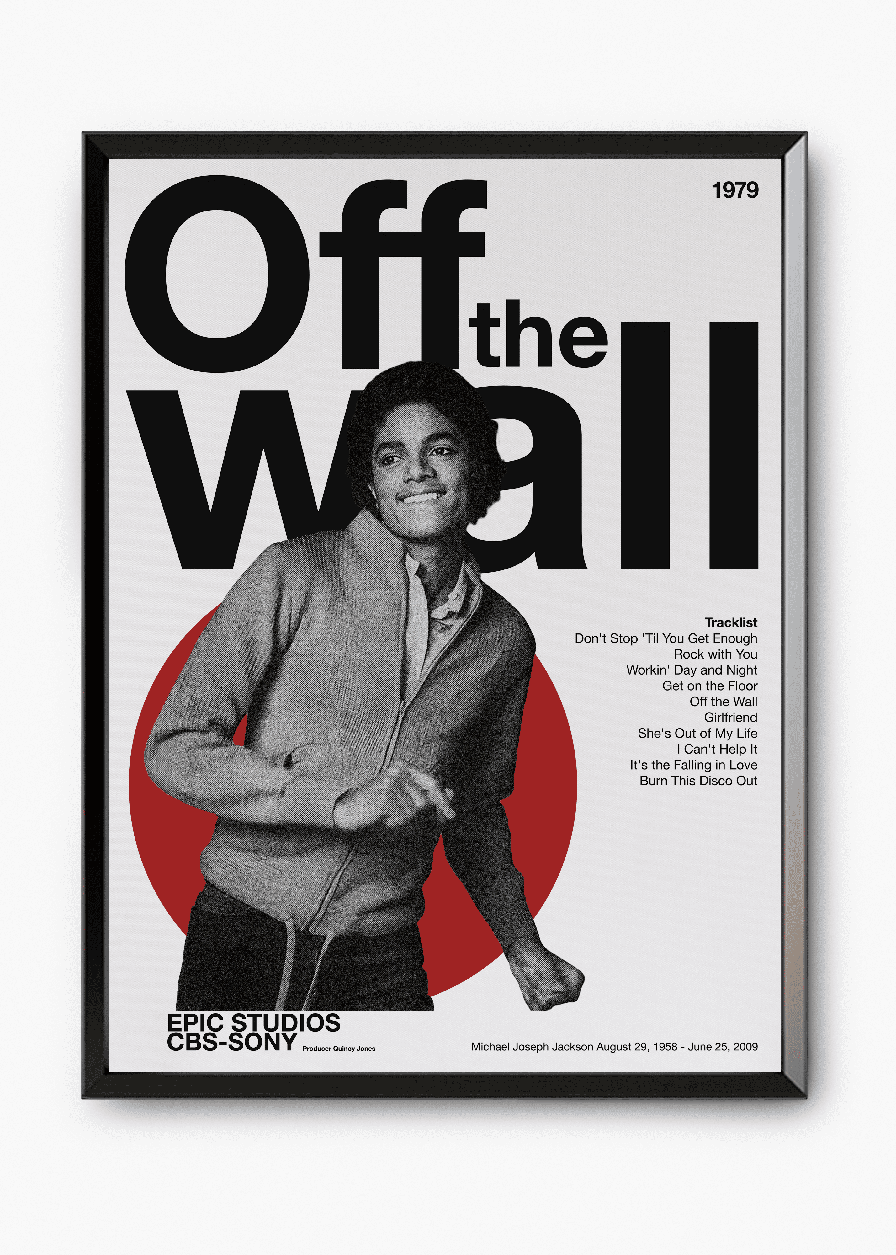 Quadro Michael Jackson Off The Wall Red