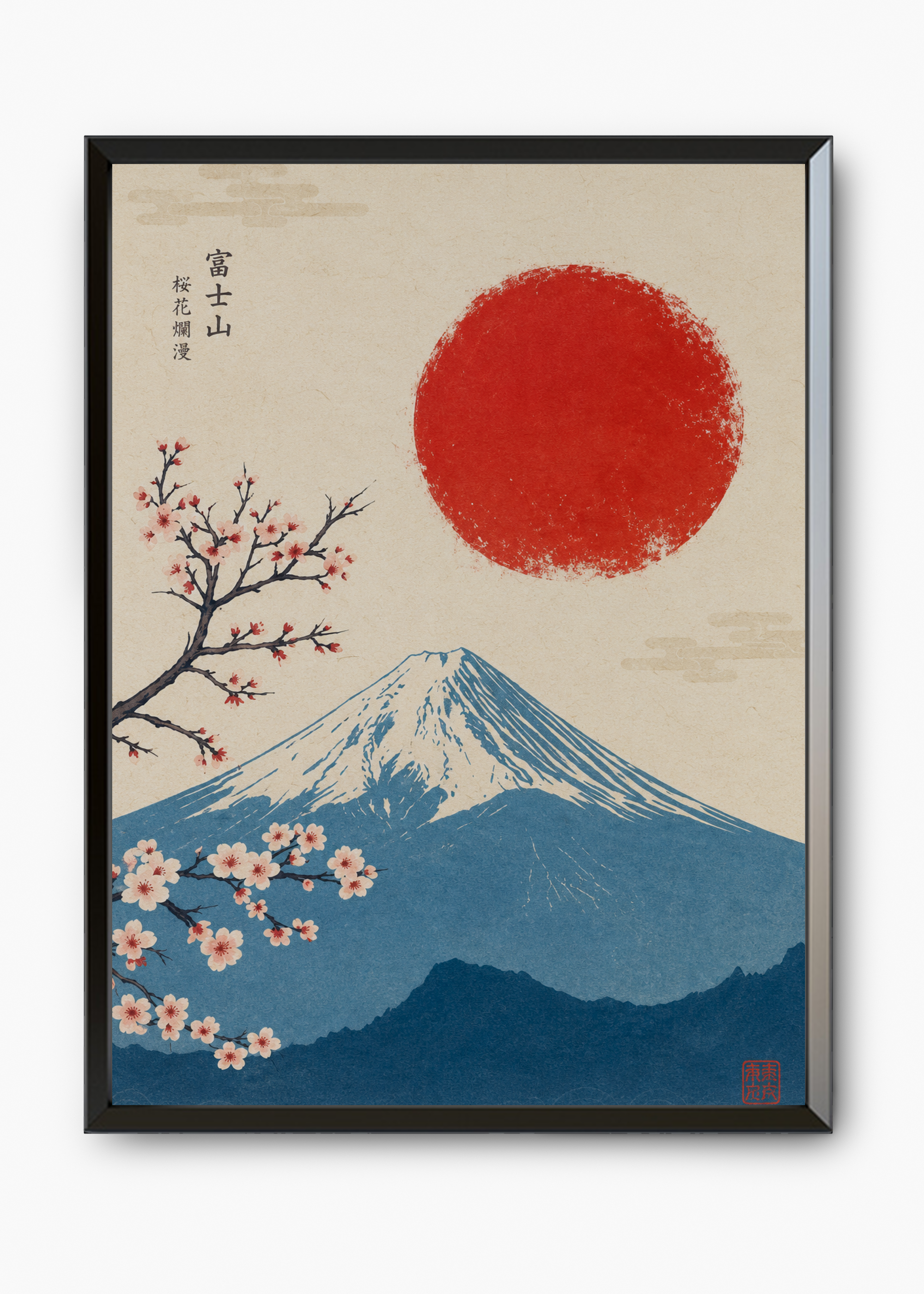 Quadro Japonês Sakura Fuji - 7