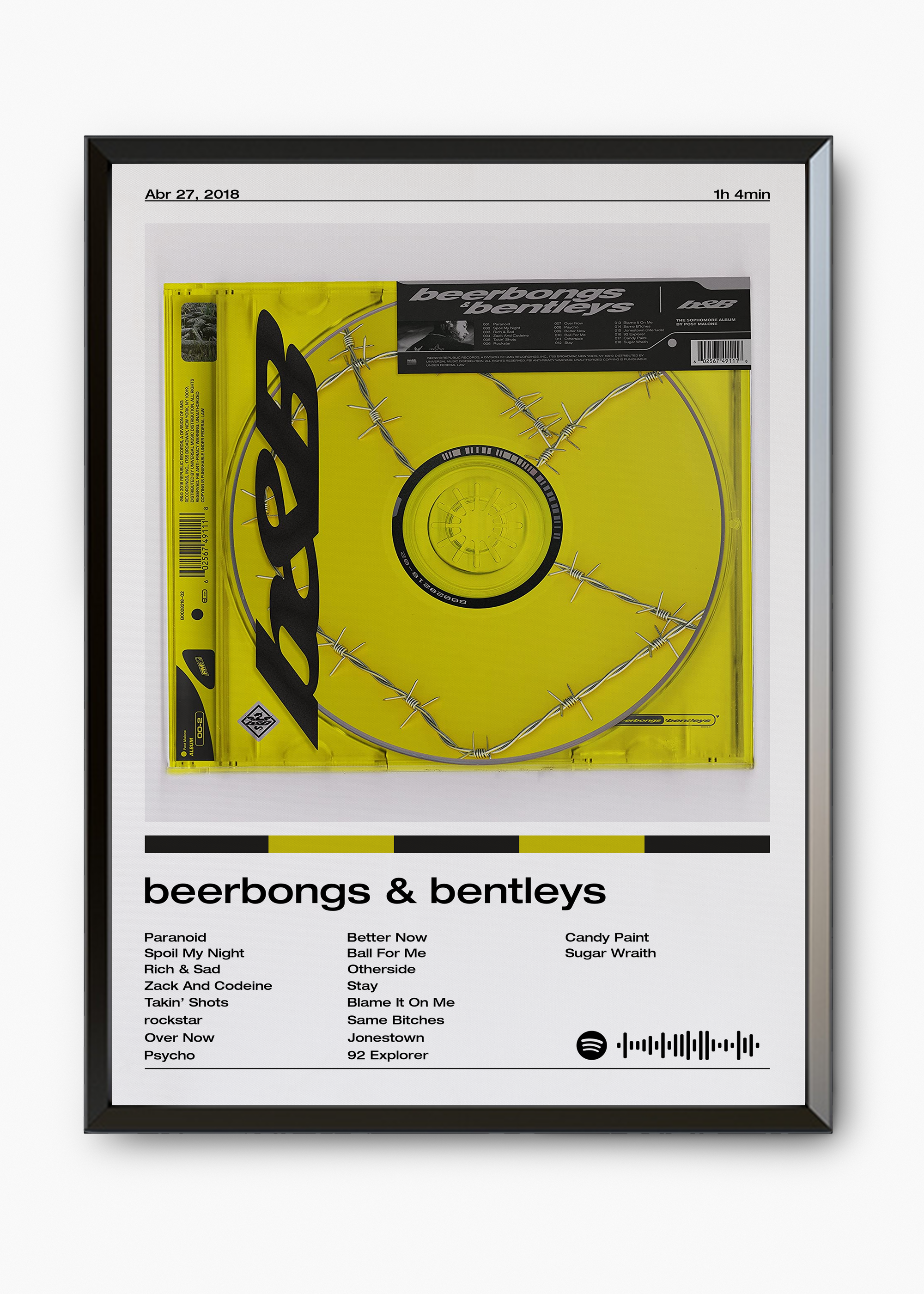 Quadro Post Malone Beerbongs & Bentleys - 7