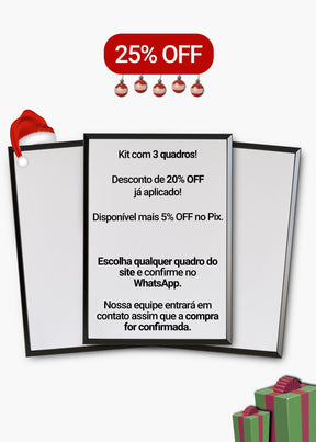 Kit 3 Quadros A Sua Escolha