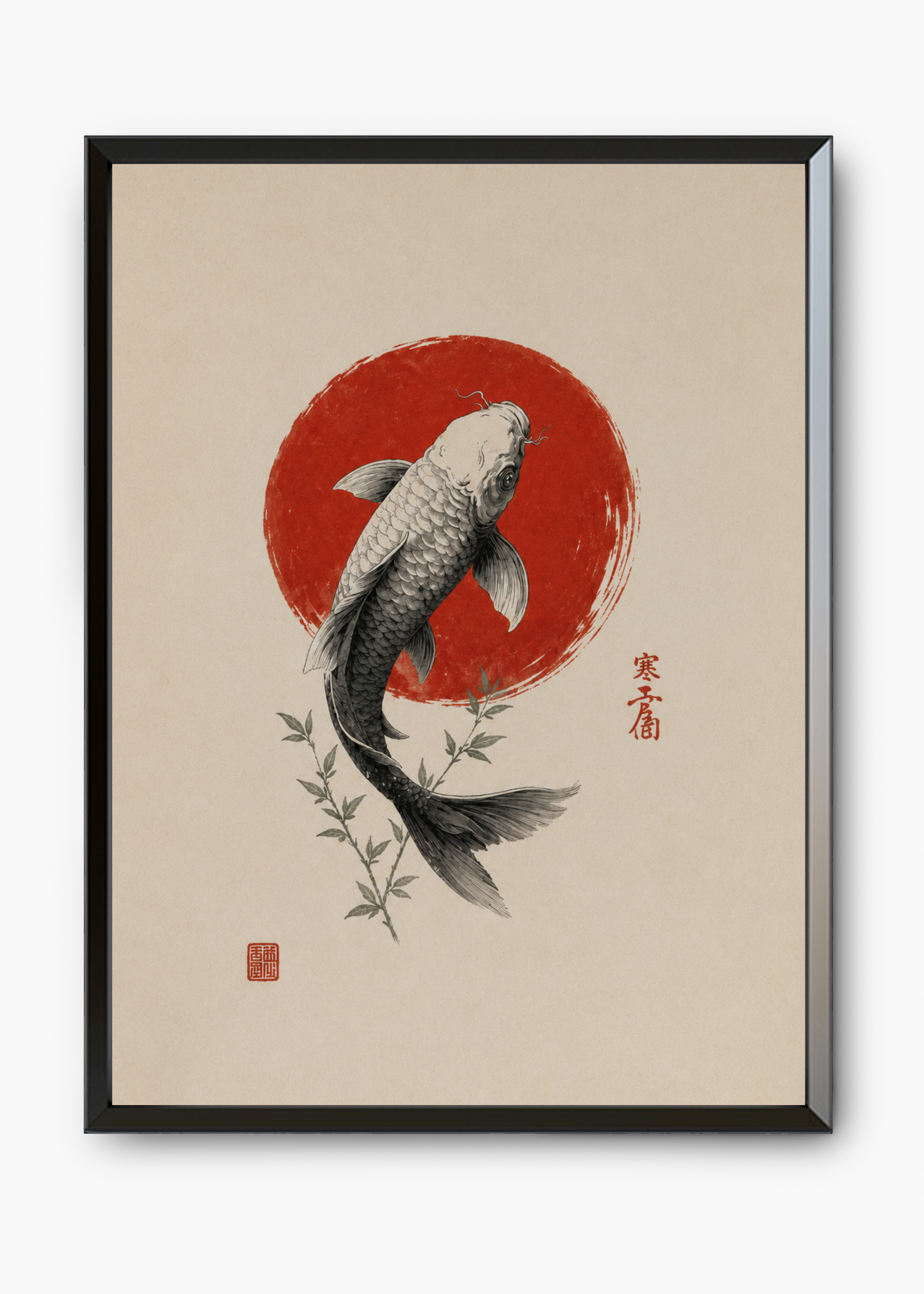 Quadro Japonês Koi Enso - 7