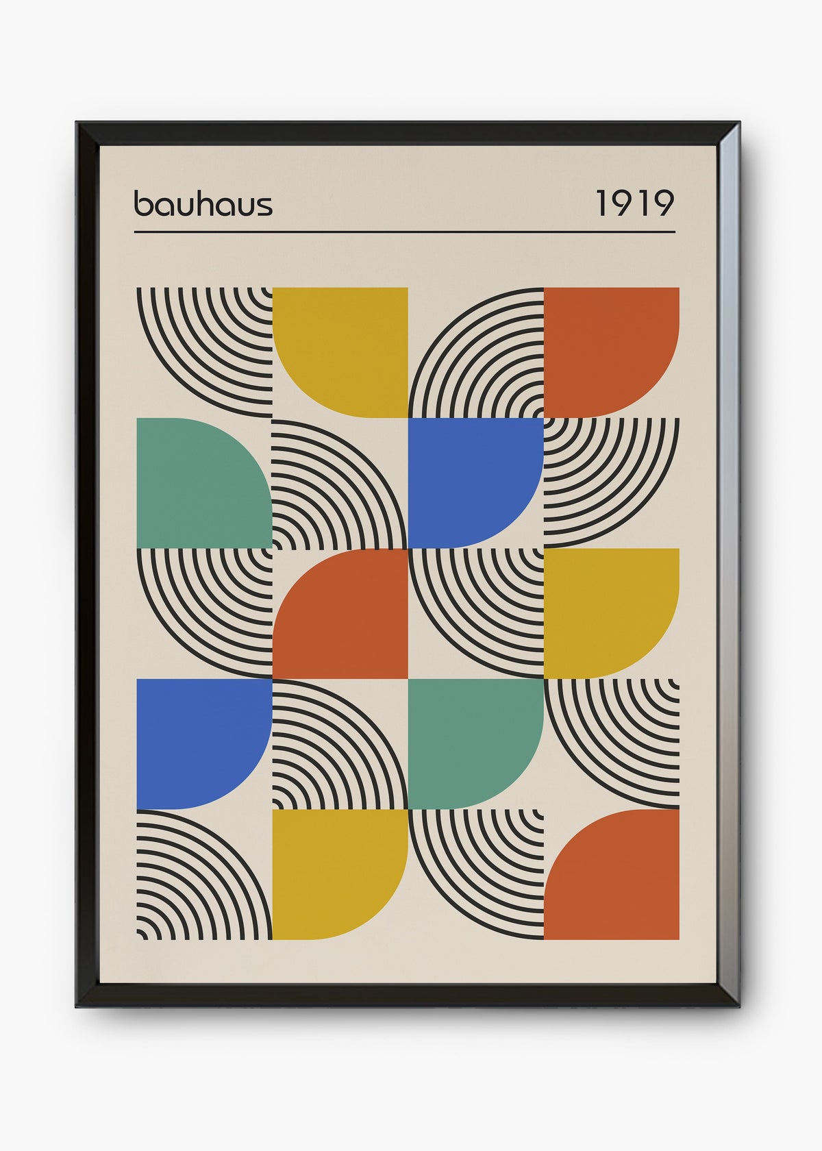 Quadro Bauhaus Geometric Harmony