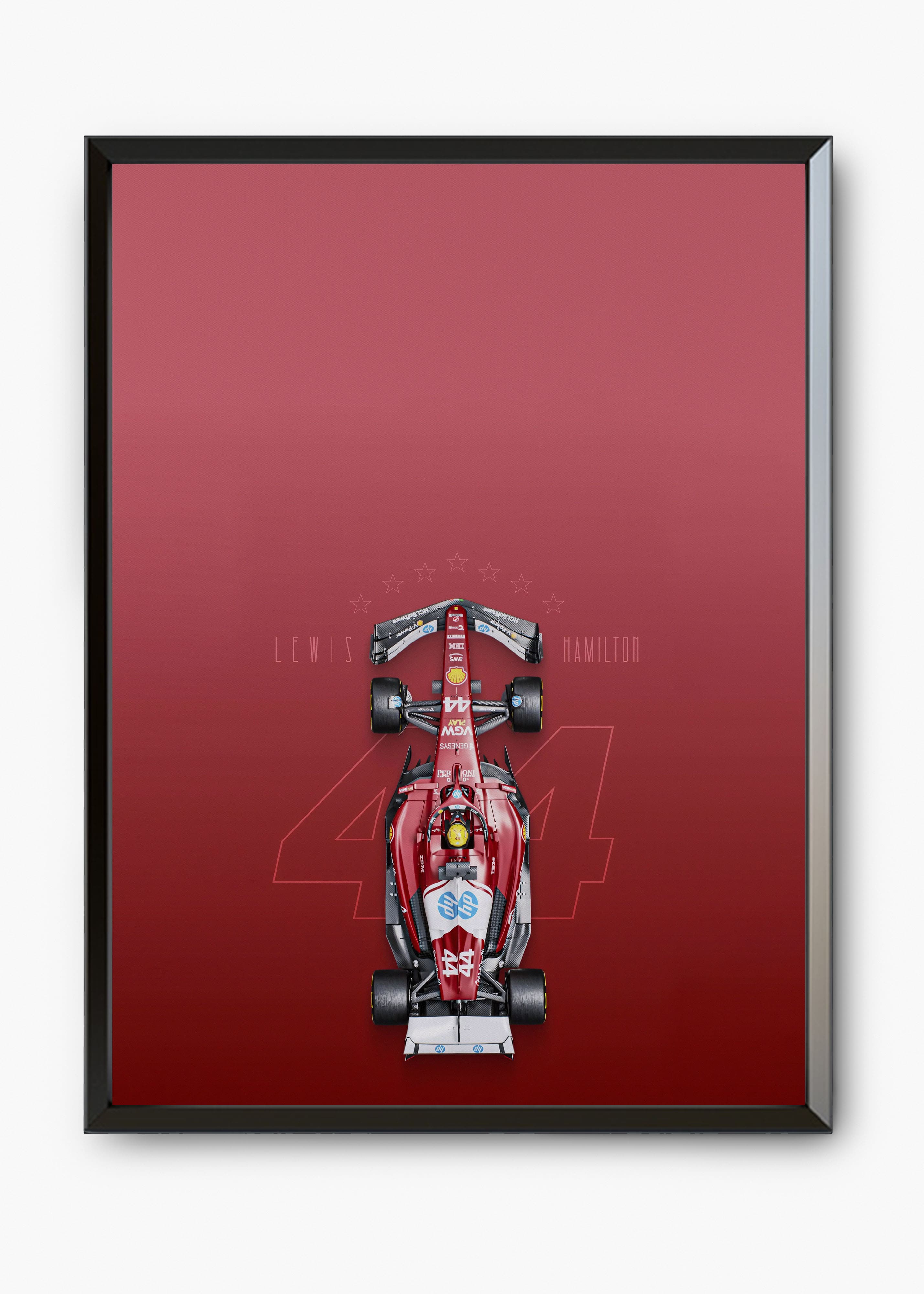 Quadro Lewis Hamilton Ferrari