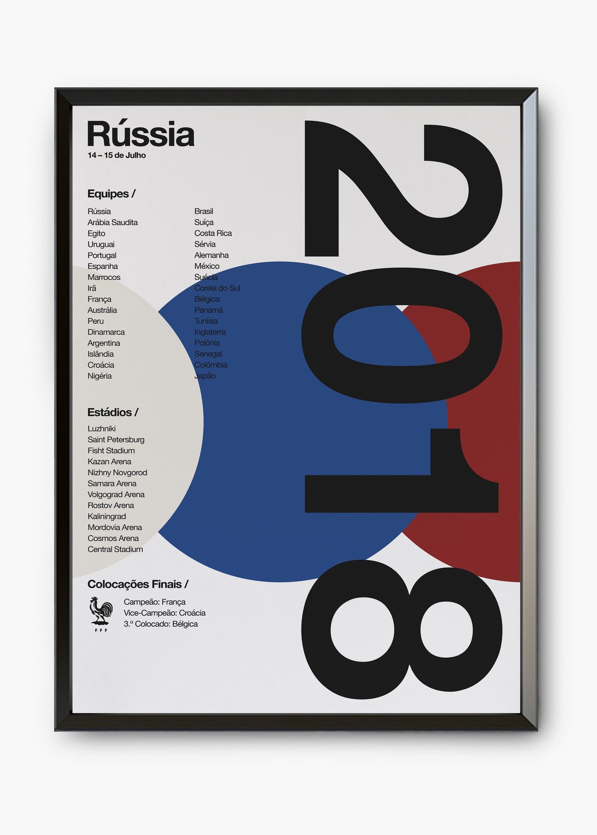 Quadro Copa do Mundo Russia 2018