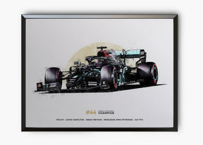 Quadro Lewis Hamilton 2020 World Champion