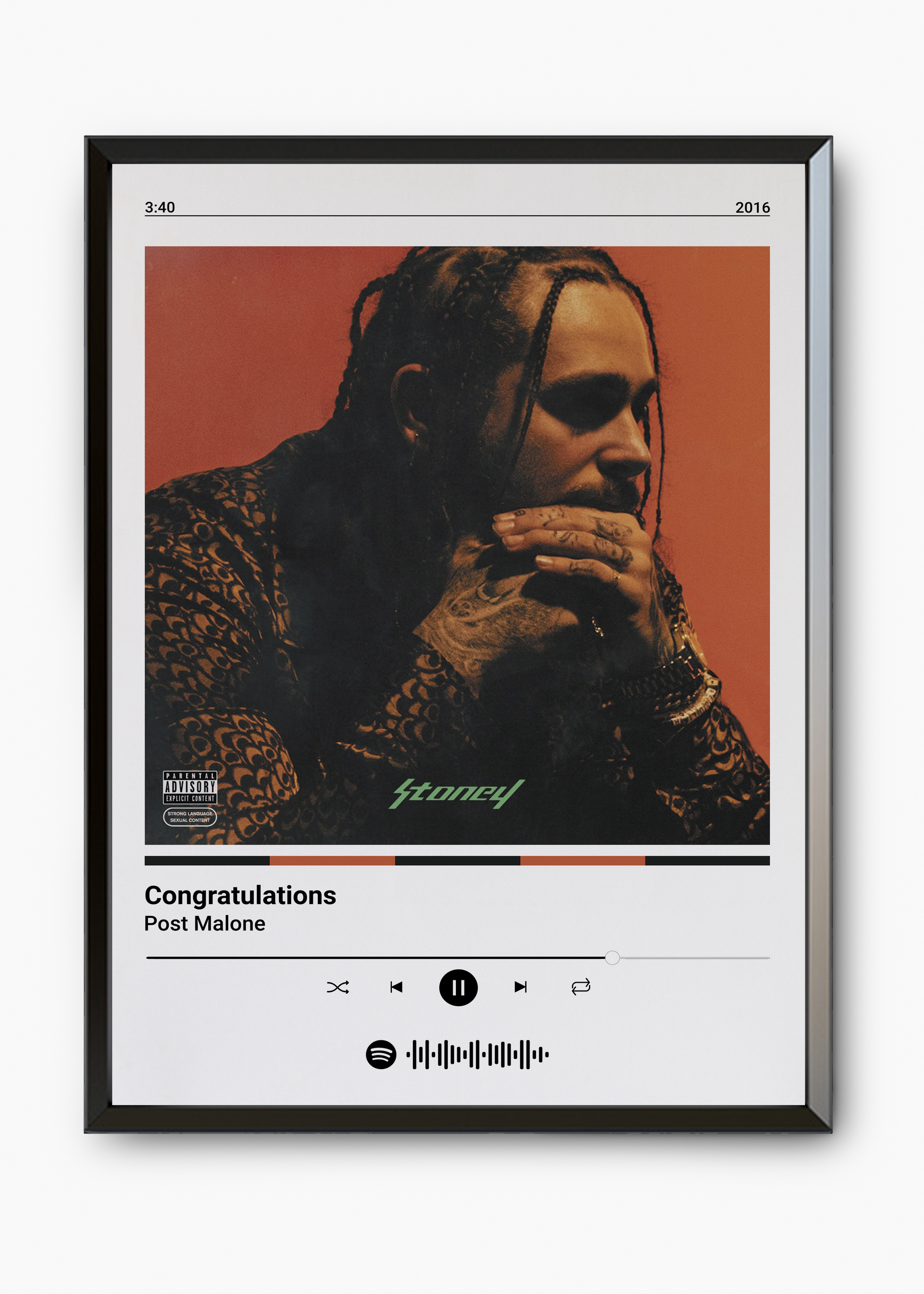 Quadro Post Malone Congratulations - 7