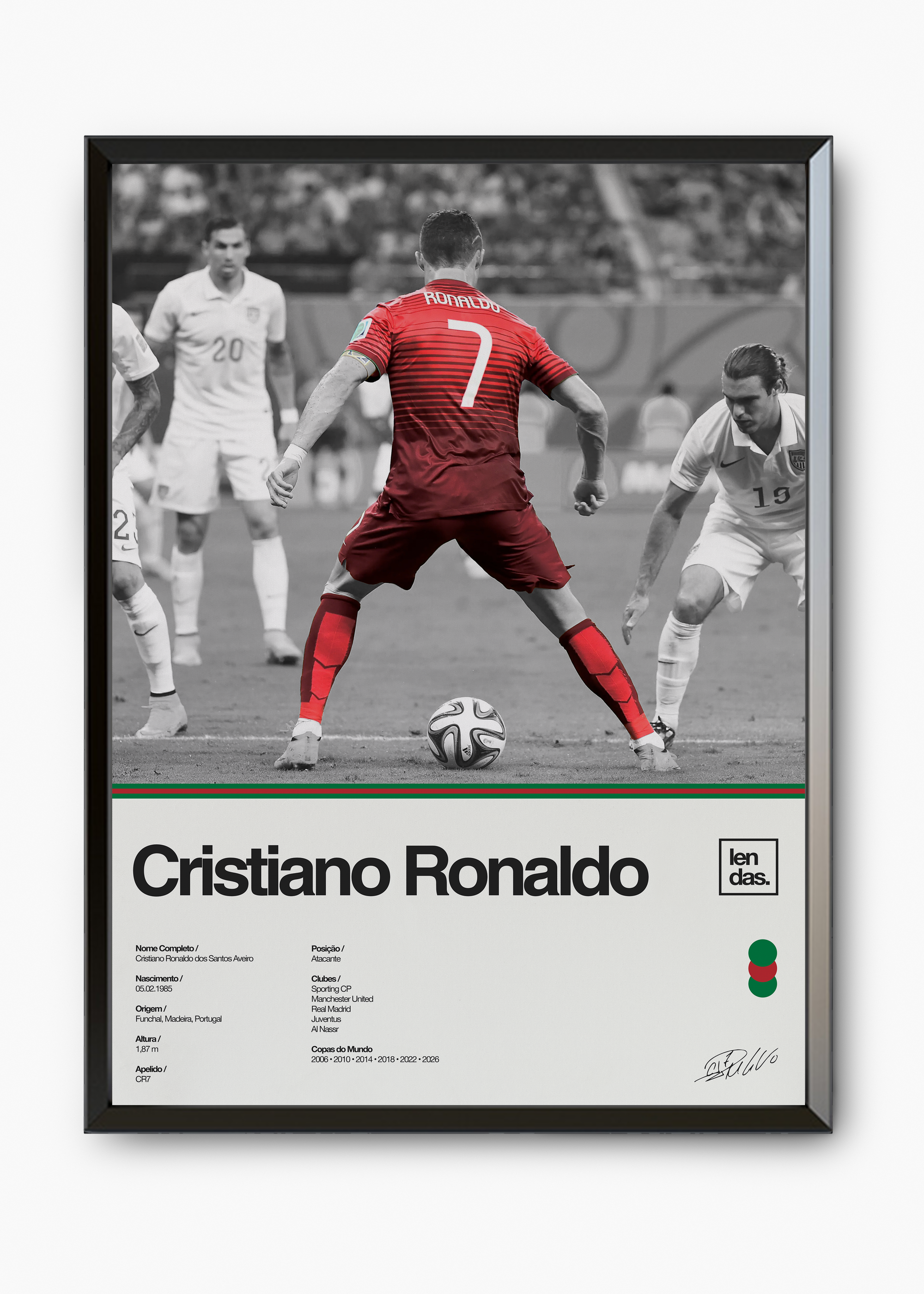 Quadro Cristiano Ronaldo CR7 - 7
