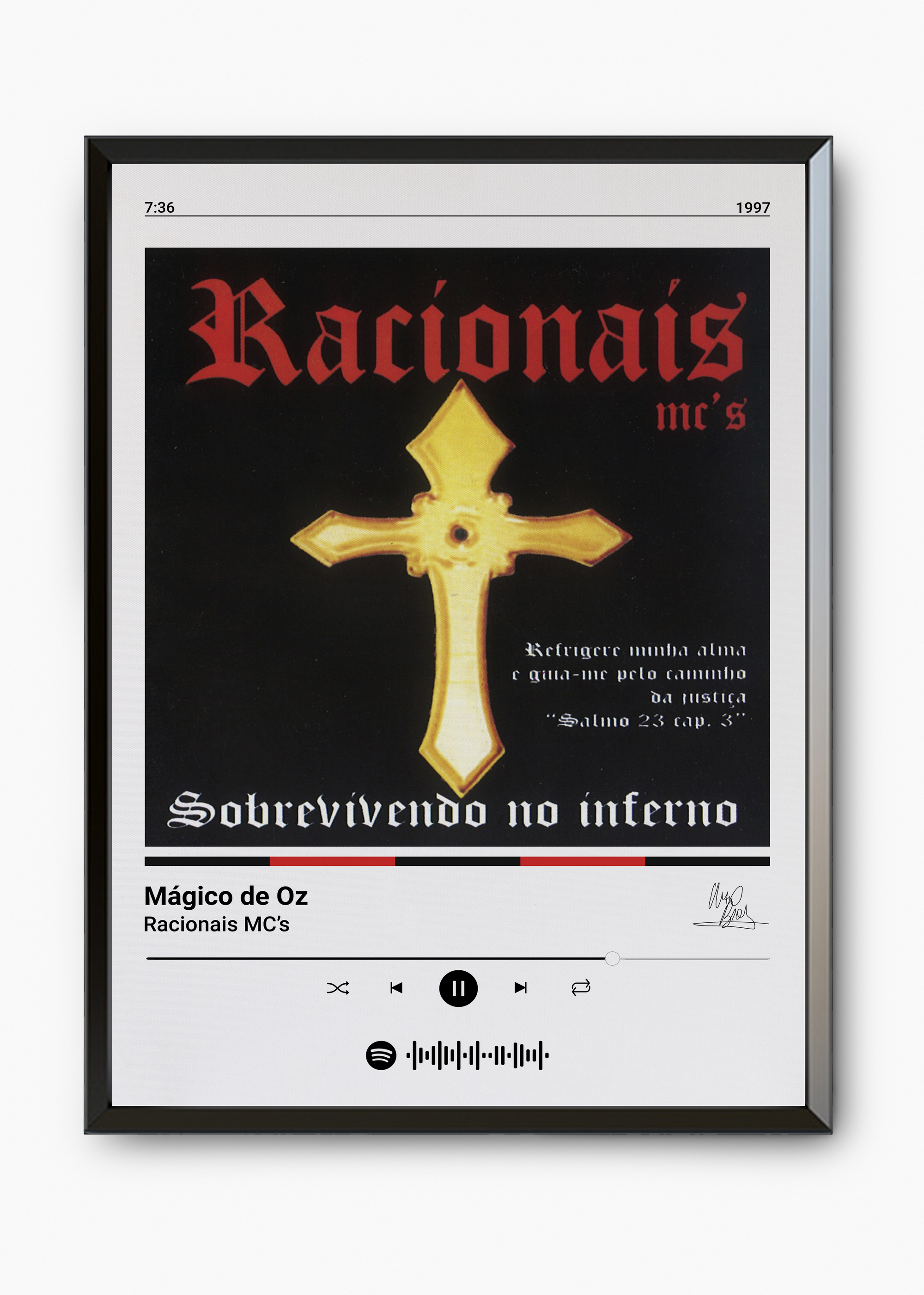 Quadro Racionais Mc's Mágico de Oz - 7