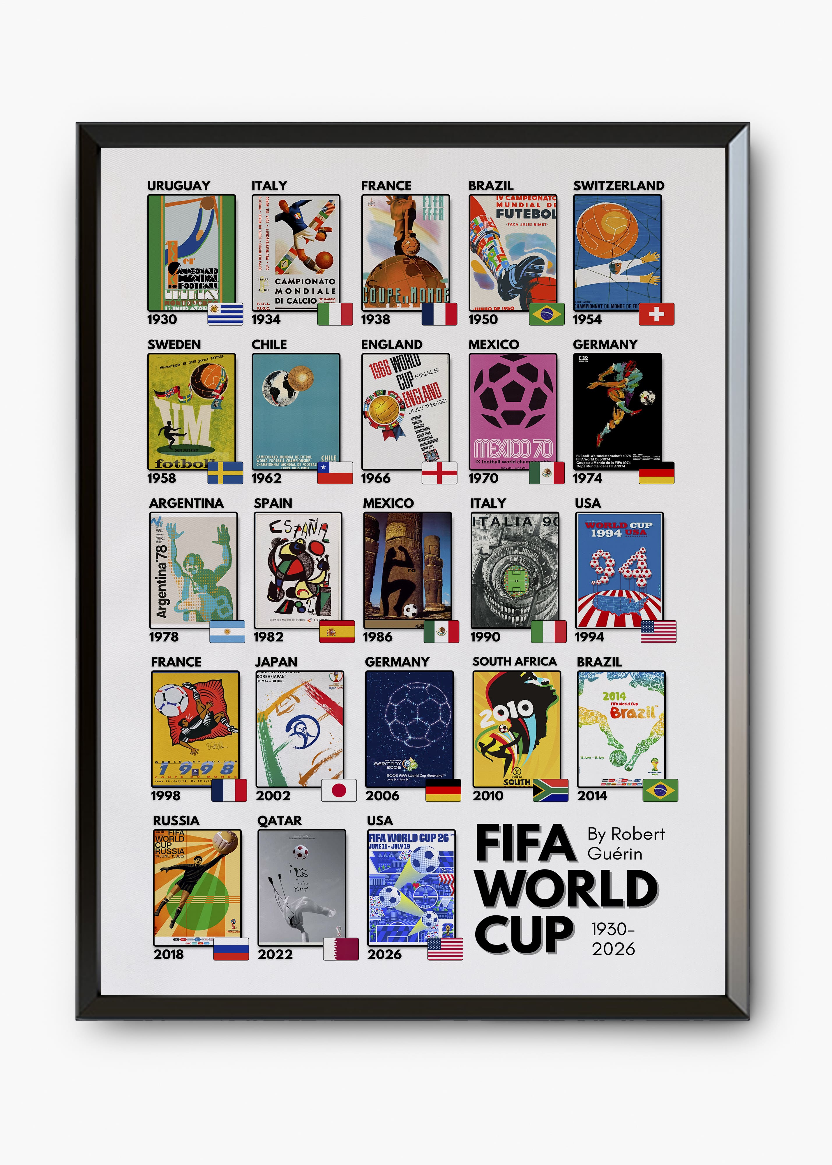 Quadro Todas as Copa do Mundo