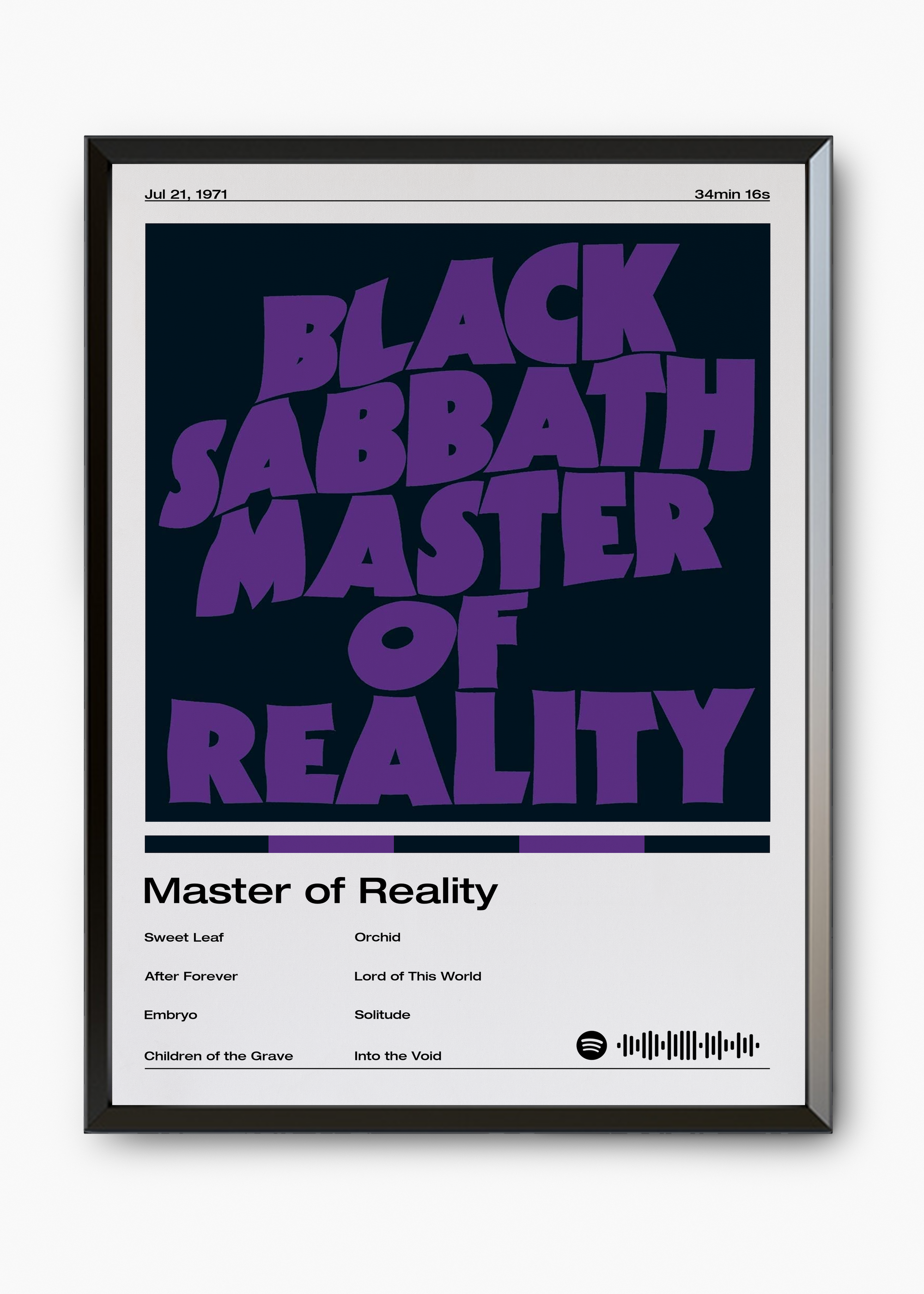 Quadro Black Sabbath Master of Reality - 7