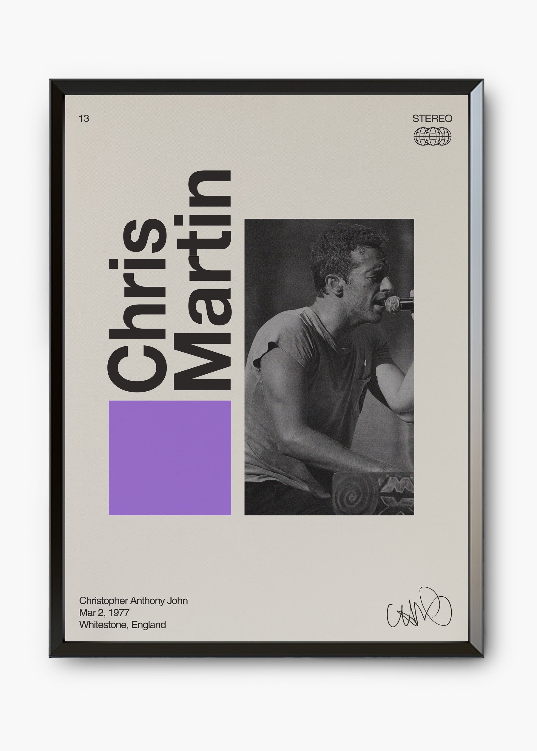 Quadro Signature Chris Martin