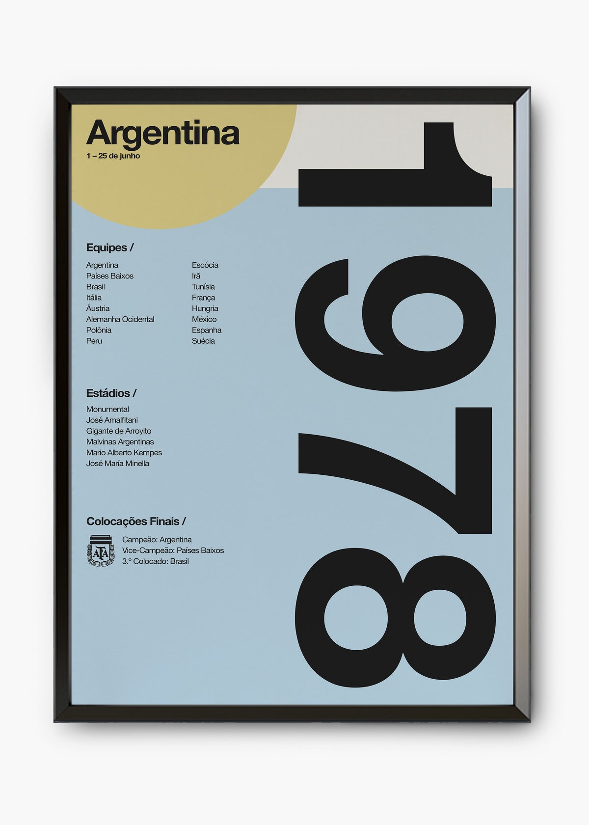 Quadro Copa do Mundo Argentina 1978