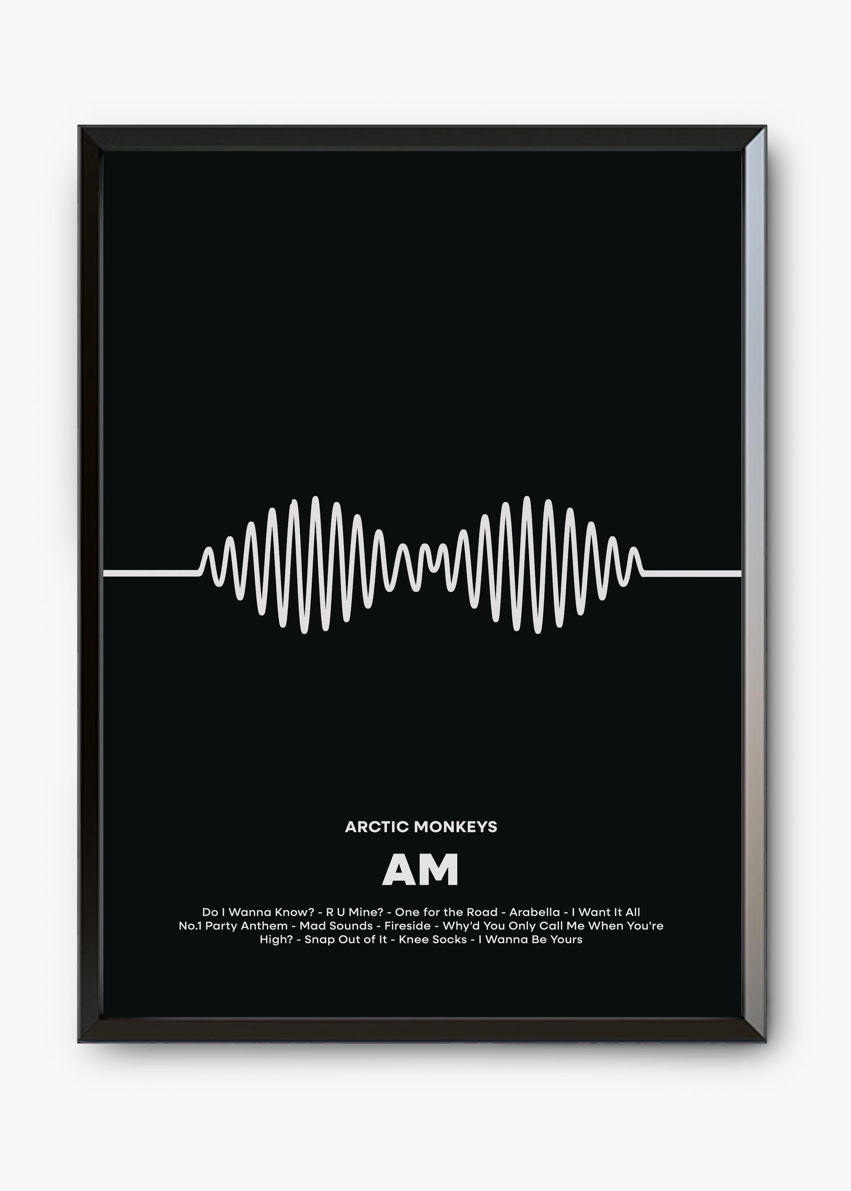 Quadro decorativo Arctic Monkeys AM — arte de rock para parede | Cübe Quadros