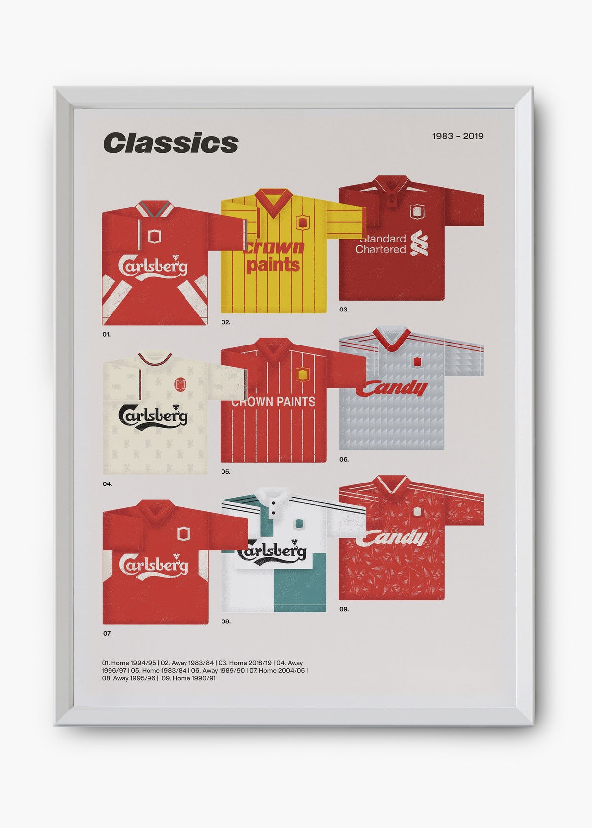 Quadro decorativo Liverpool Classics — arte de futebol para parede | Cübe Quadros