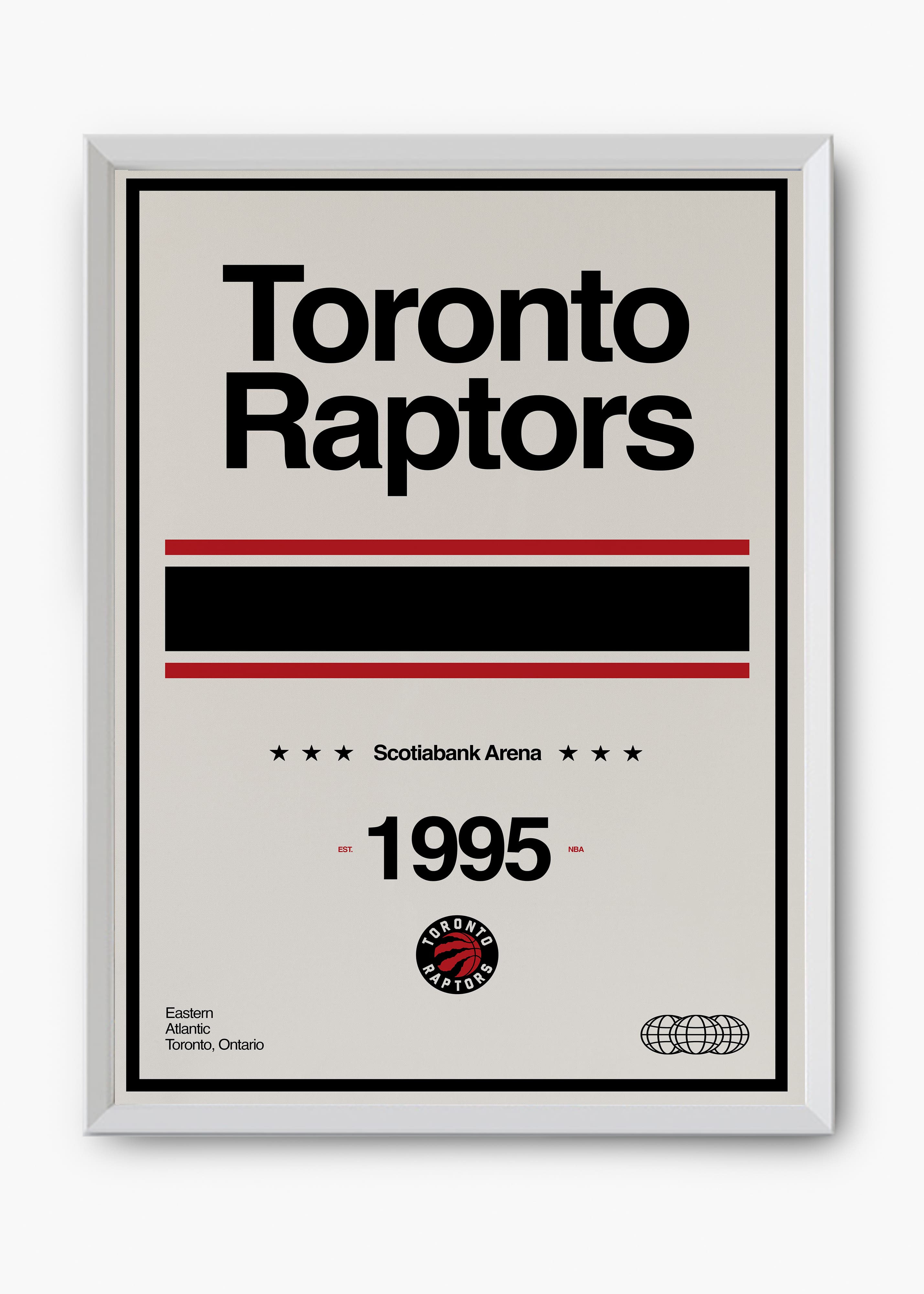Quadro decorativo NBA Toronto Raptors — arte de basquete para parede | Cübe Quadros