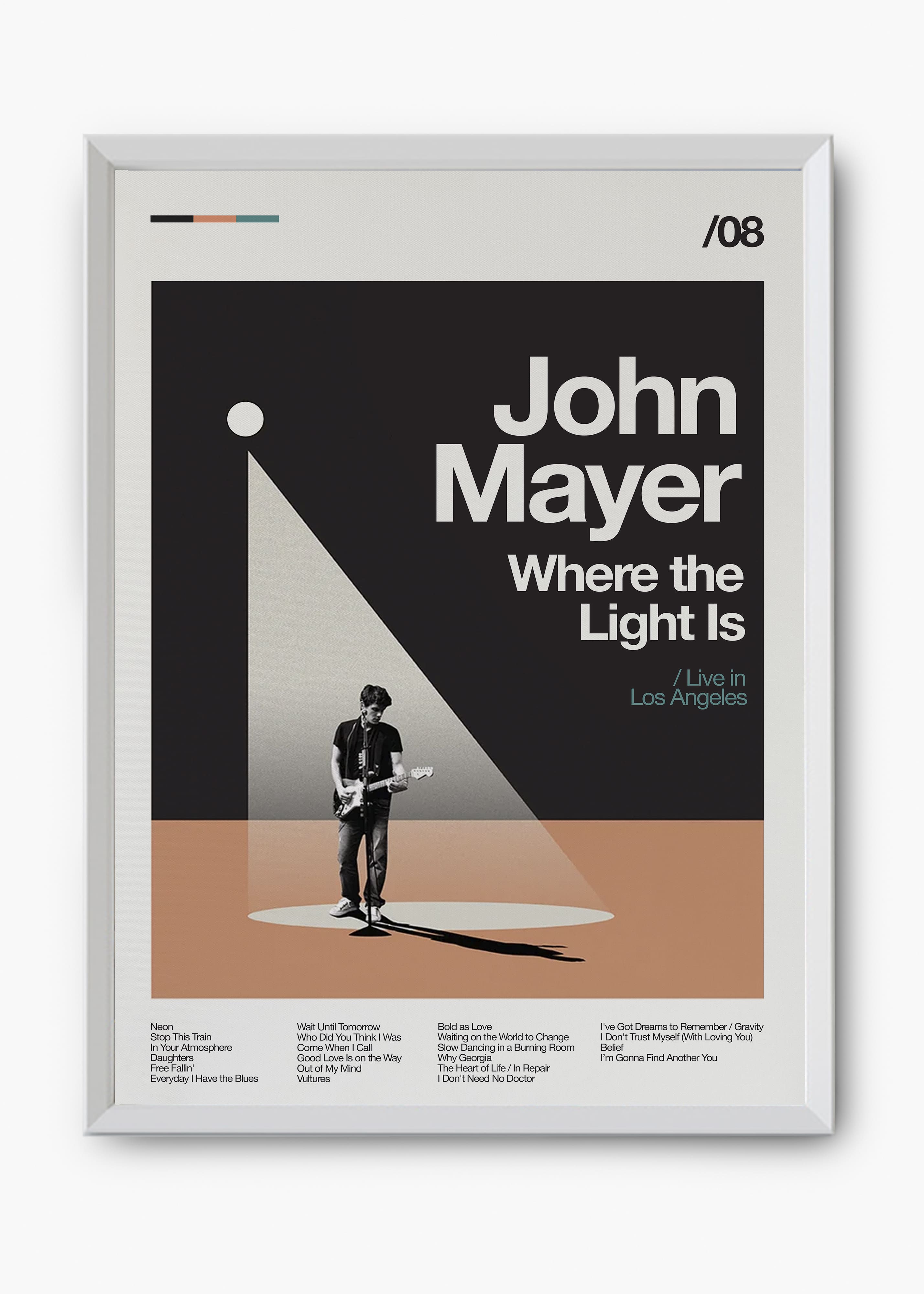 Quadro John Mayer Where the Light Is v2