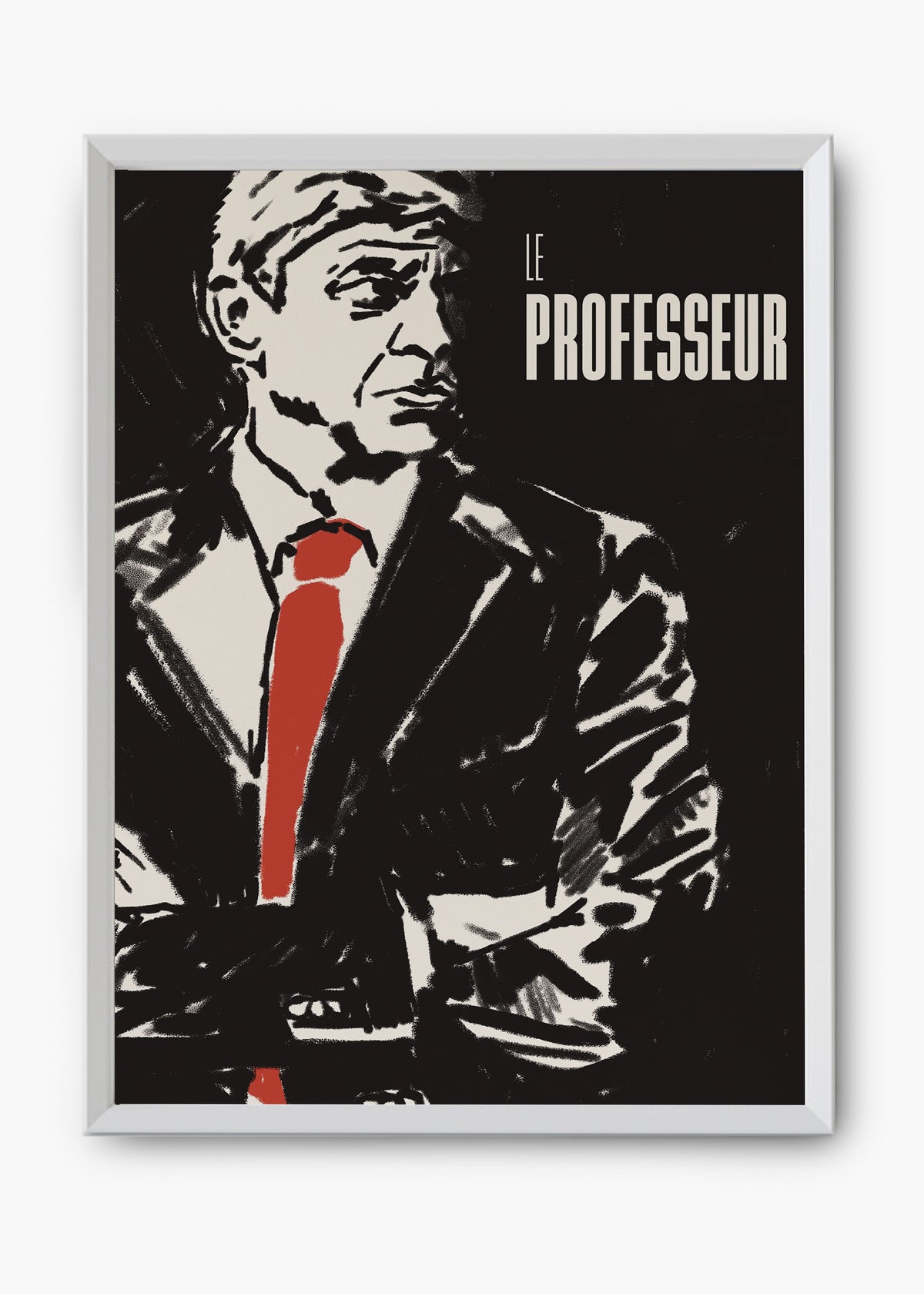 Quadro decorativo Arsene Wenger Le Professeur Arsenal — arte de futebol para parede | Cübe Quadros