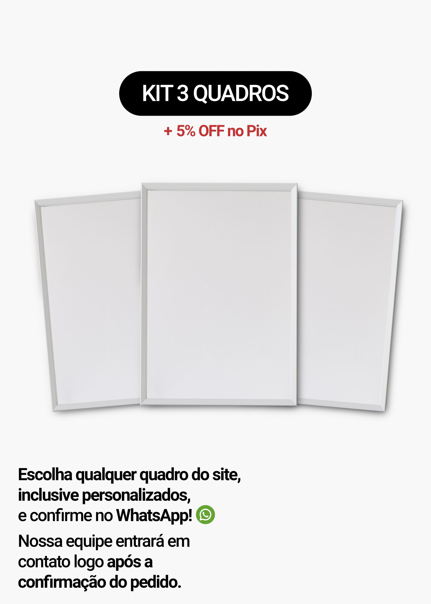 Kit 3 Quadros A Sua Escolha