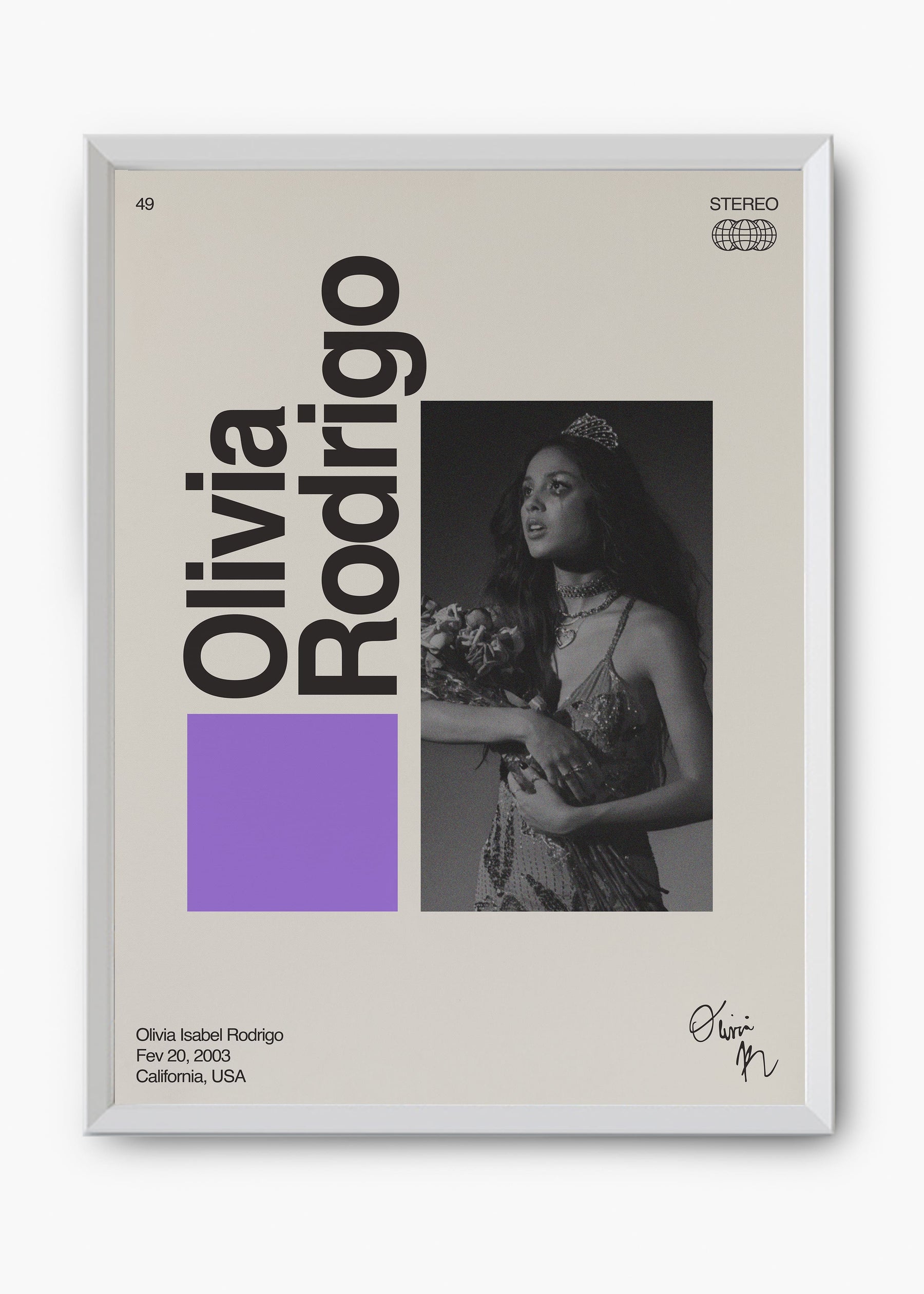 Quadro Signature Olivia Rodrigo