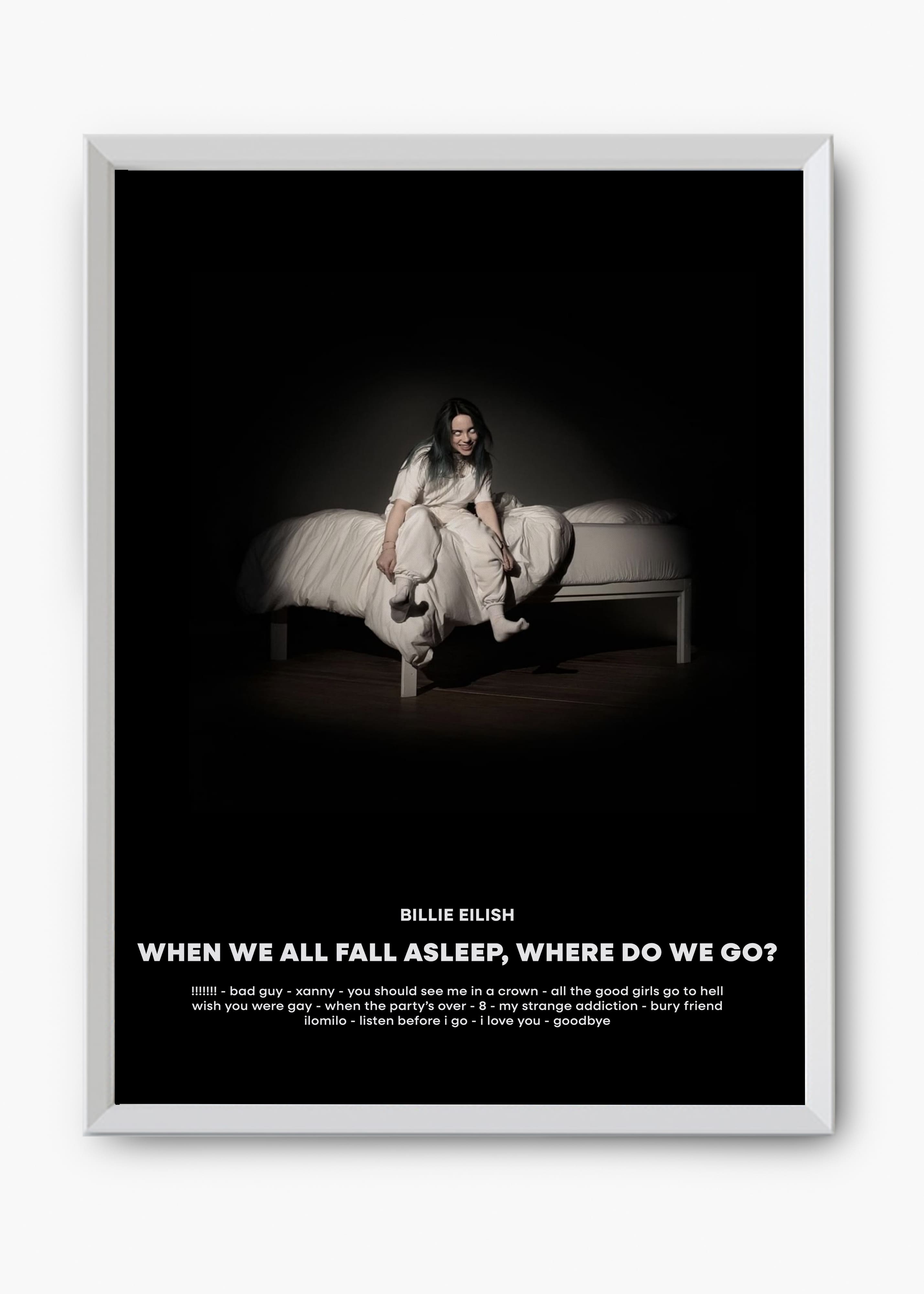 Quadro Billie Eilish When We All Fall Asleep Capa