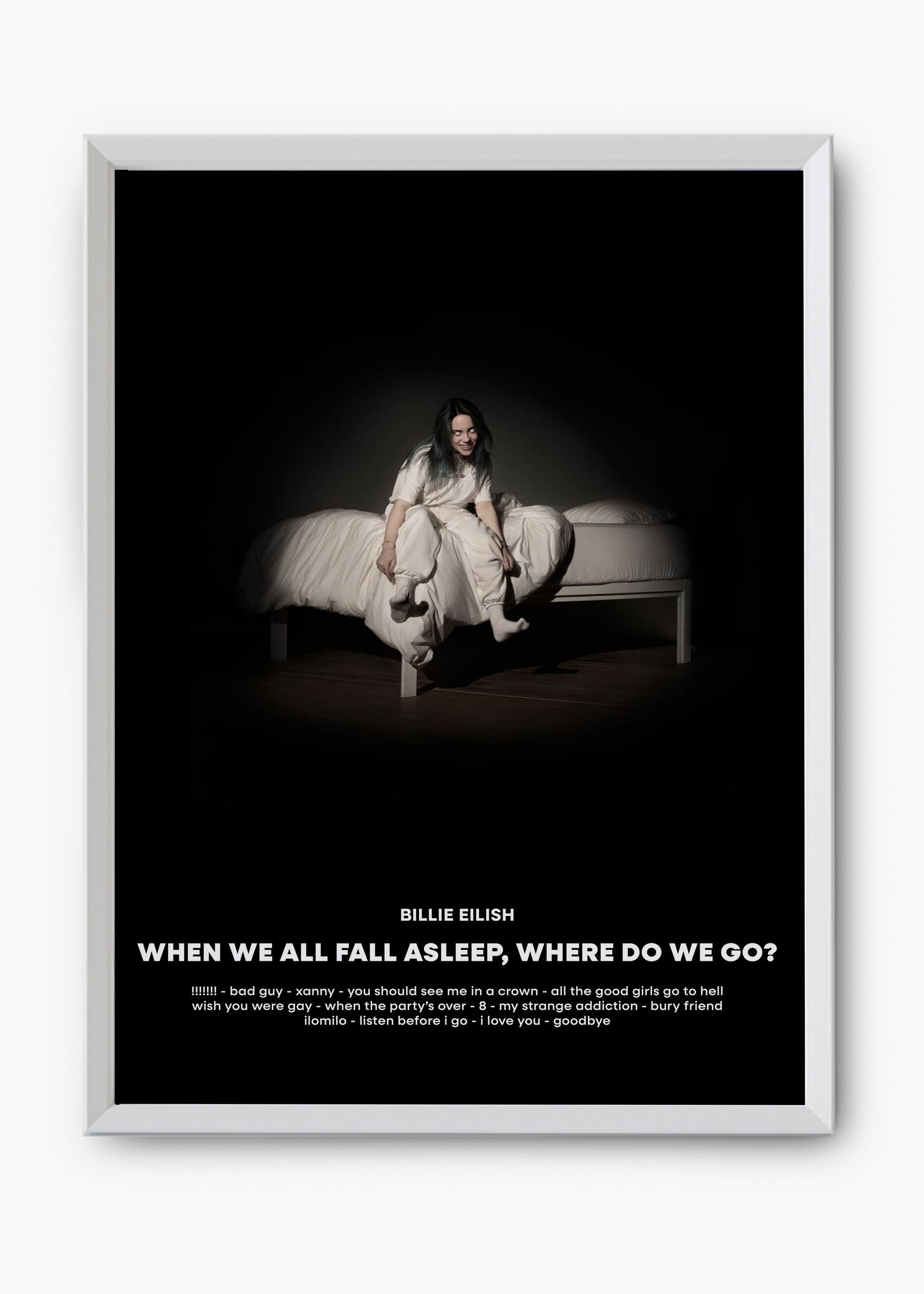 Quadro Billie Eilish When We All Fall Asleep Capa