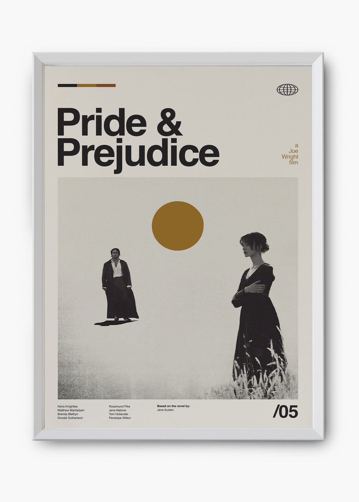 Quadro decorativo Orgulho e Preconceito — arte de cinema para parede | Cübe Quadros