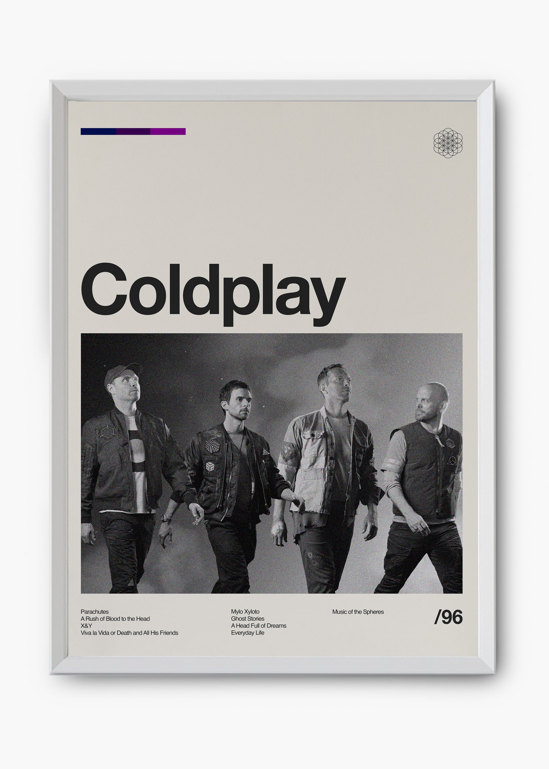Quadro Coldplay Banda