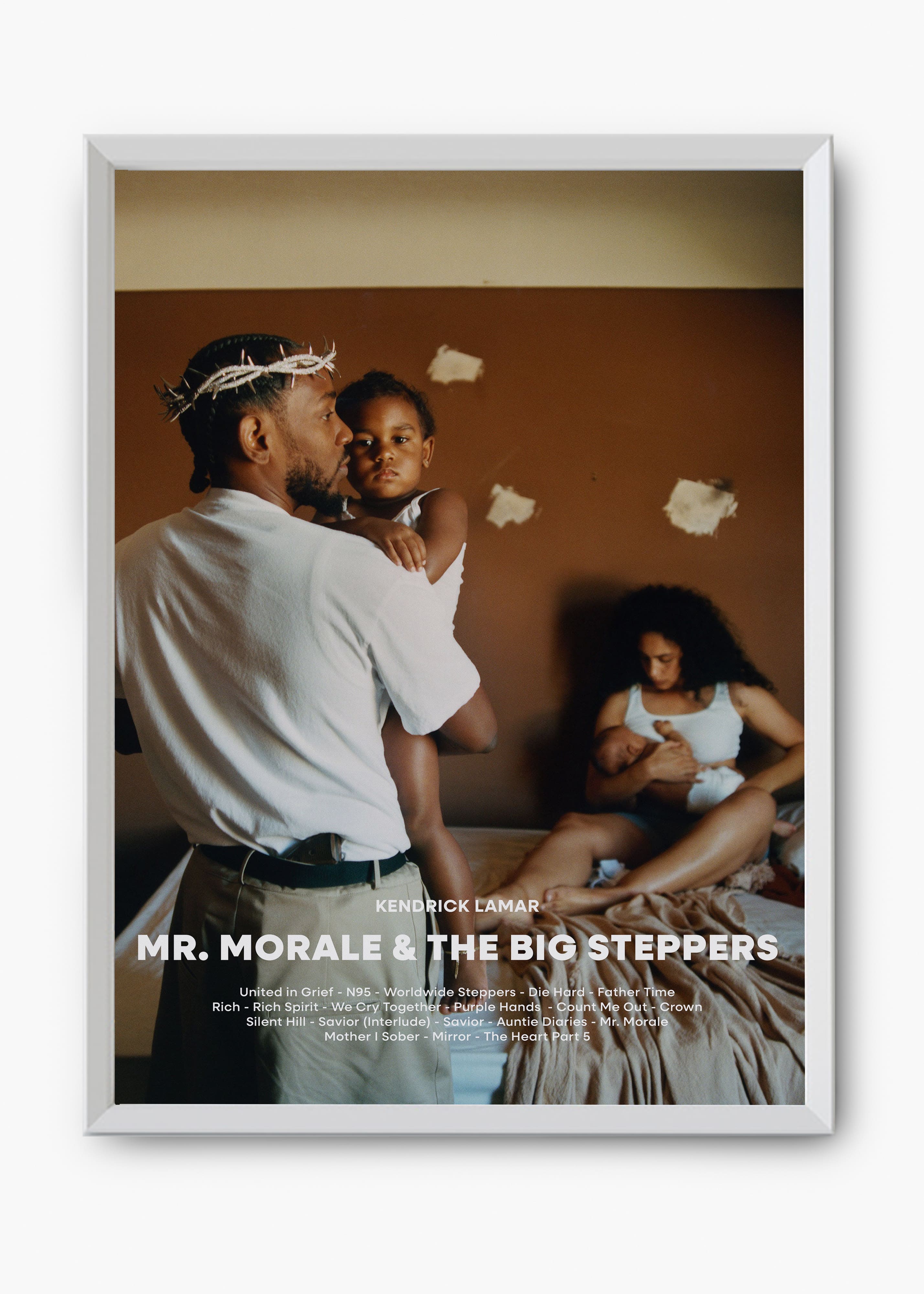 Quadro decorativo Kendrick Lamar Mr Morale The Big Steppers — arte de rap para parede | Cübe Quadros