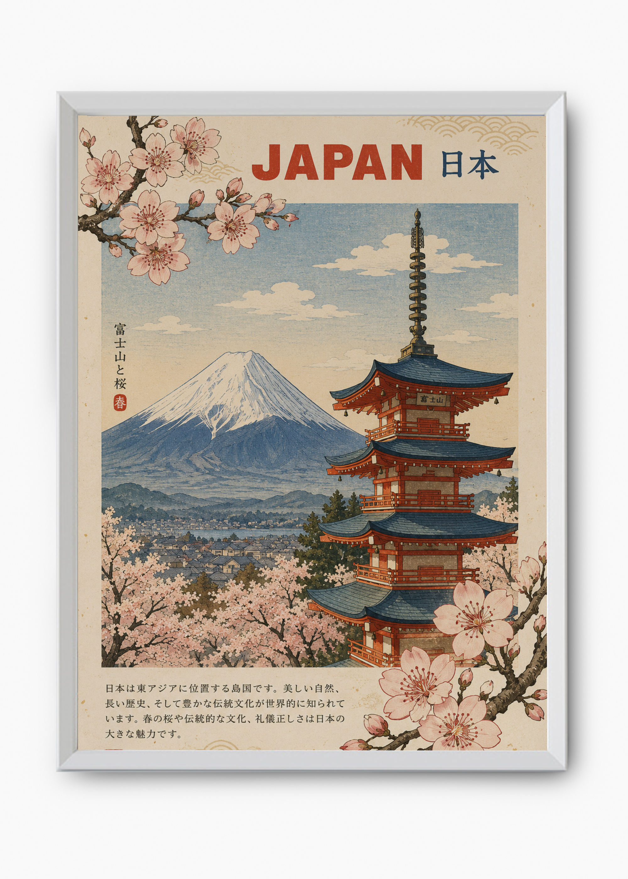 Quadro Japonês Nippon Pagoda - 8