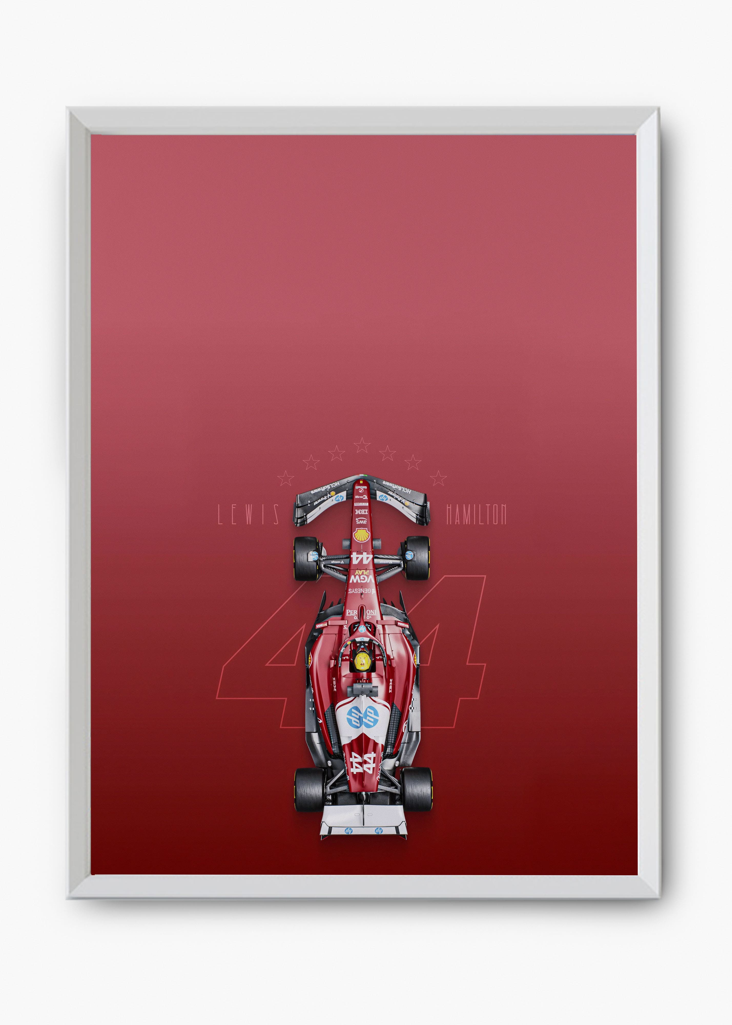 Quadro Lewis Hamilton Ferrari