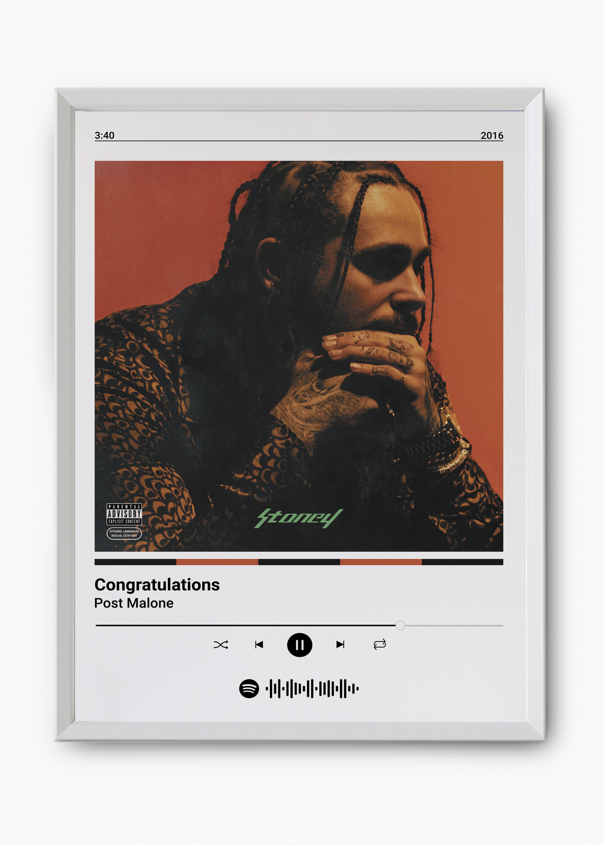 Quadro Post Malone Congratulations - 8